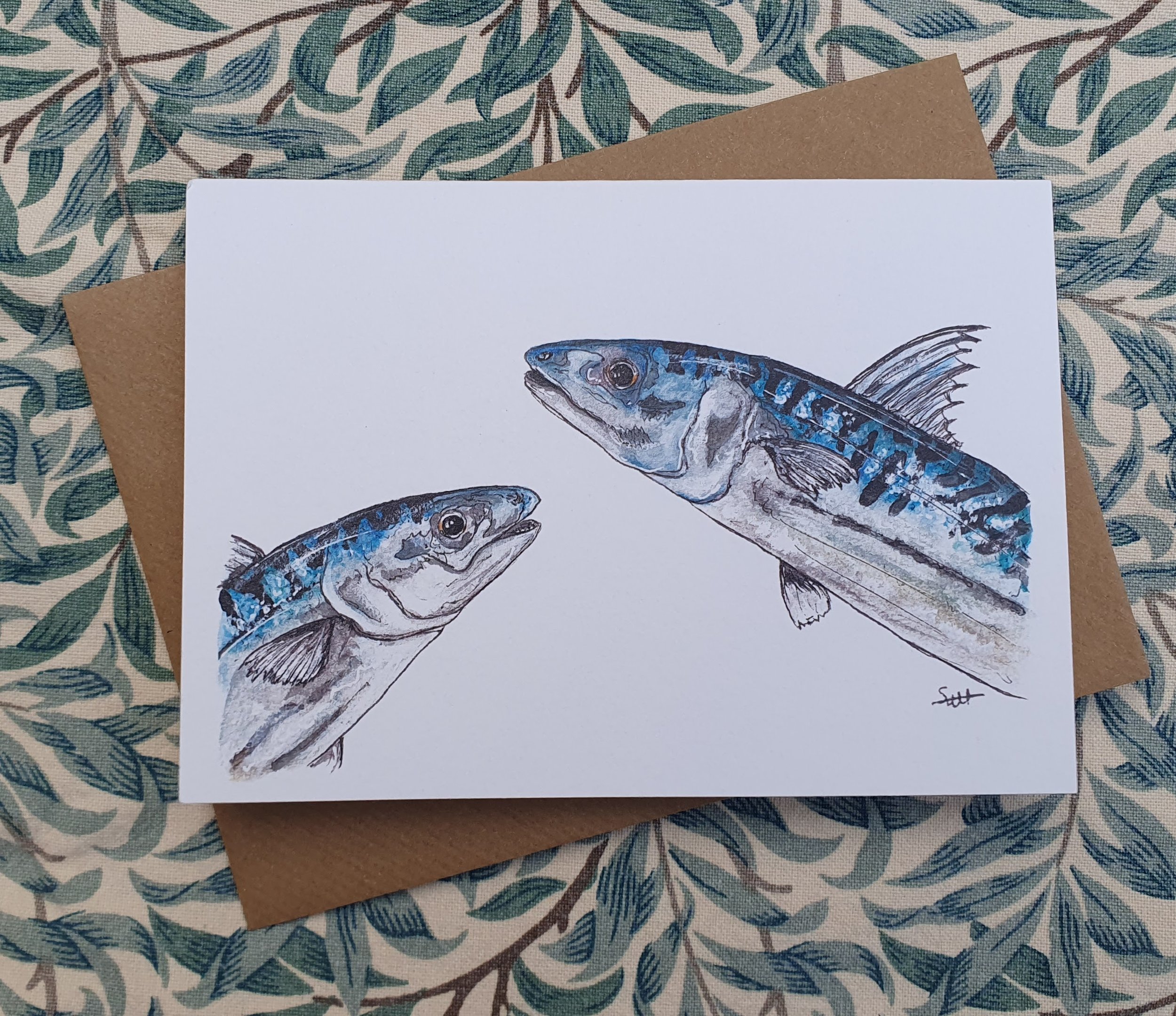 Mackerel Greetings Card