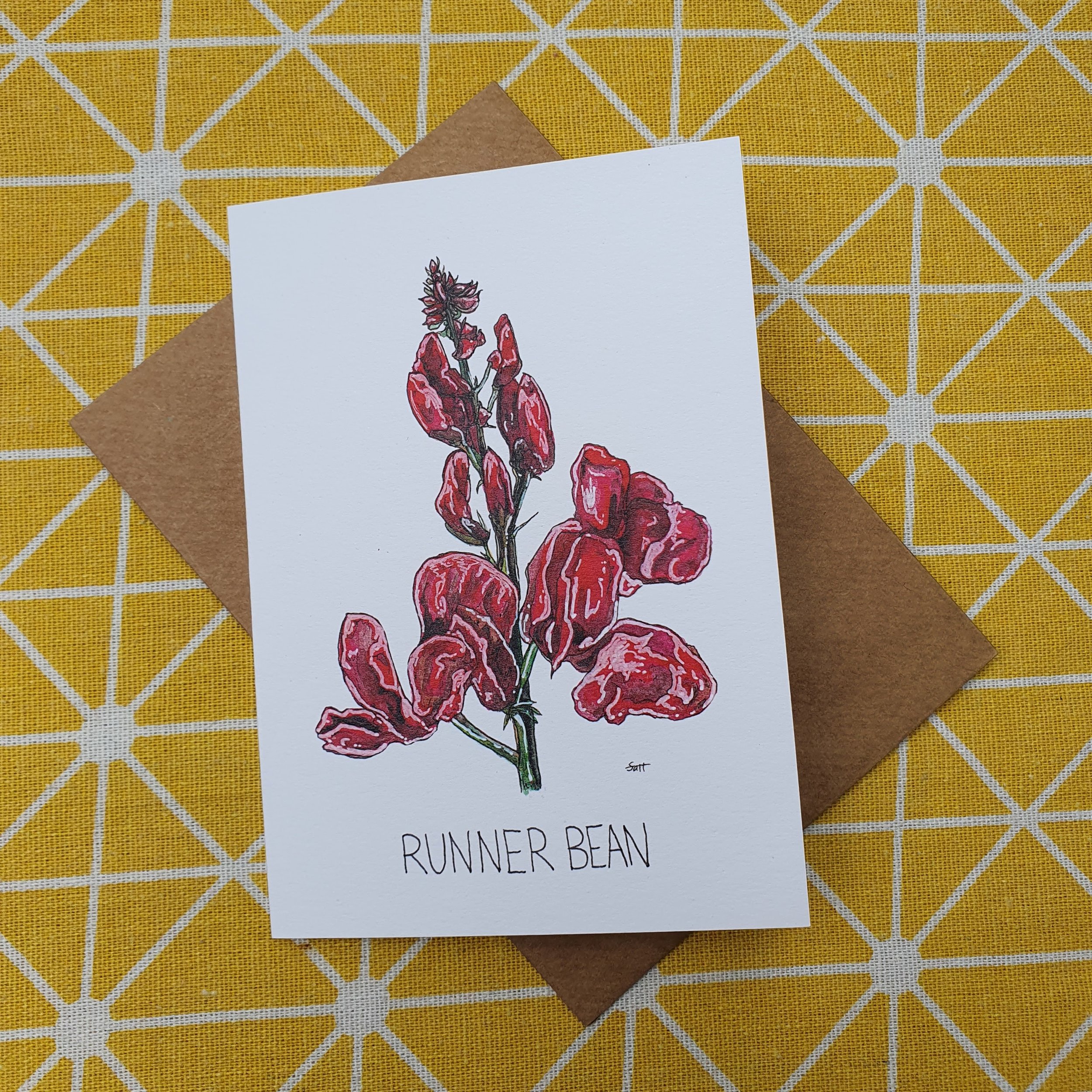 Runner Bean Greetings Card