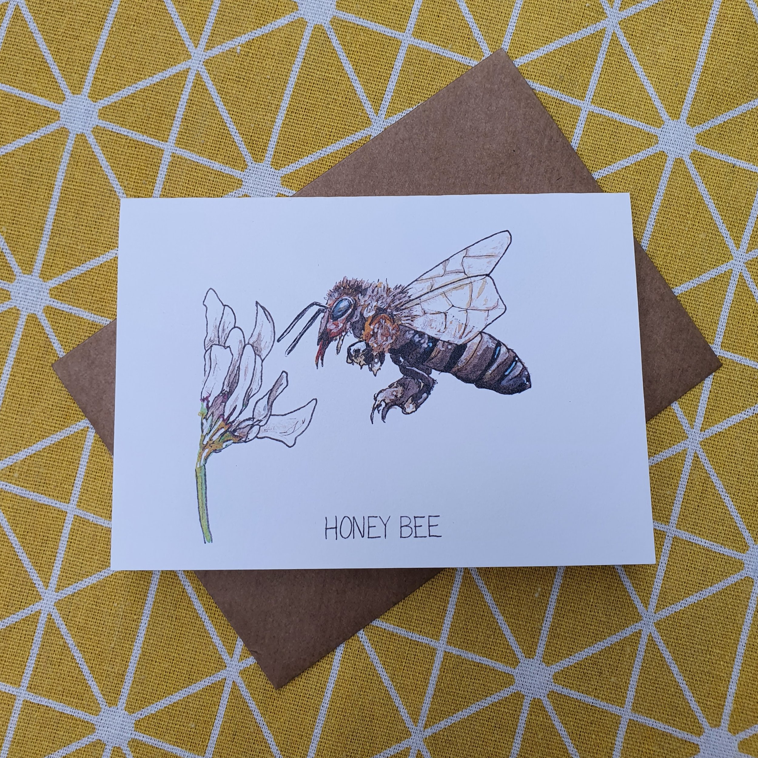 Honey Bee Greetings Card