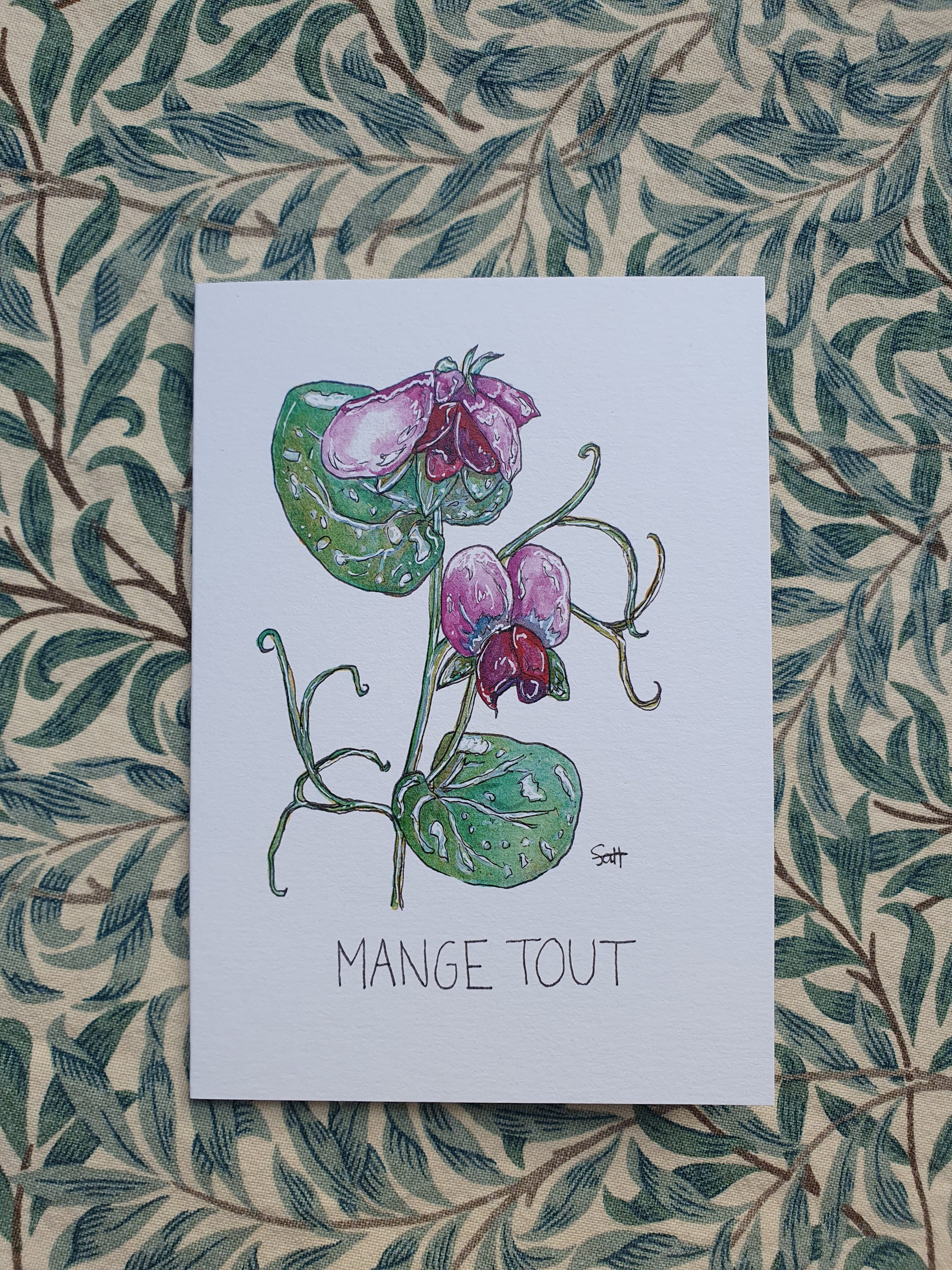 Mange Tout Greetings Card