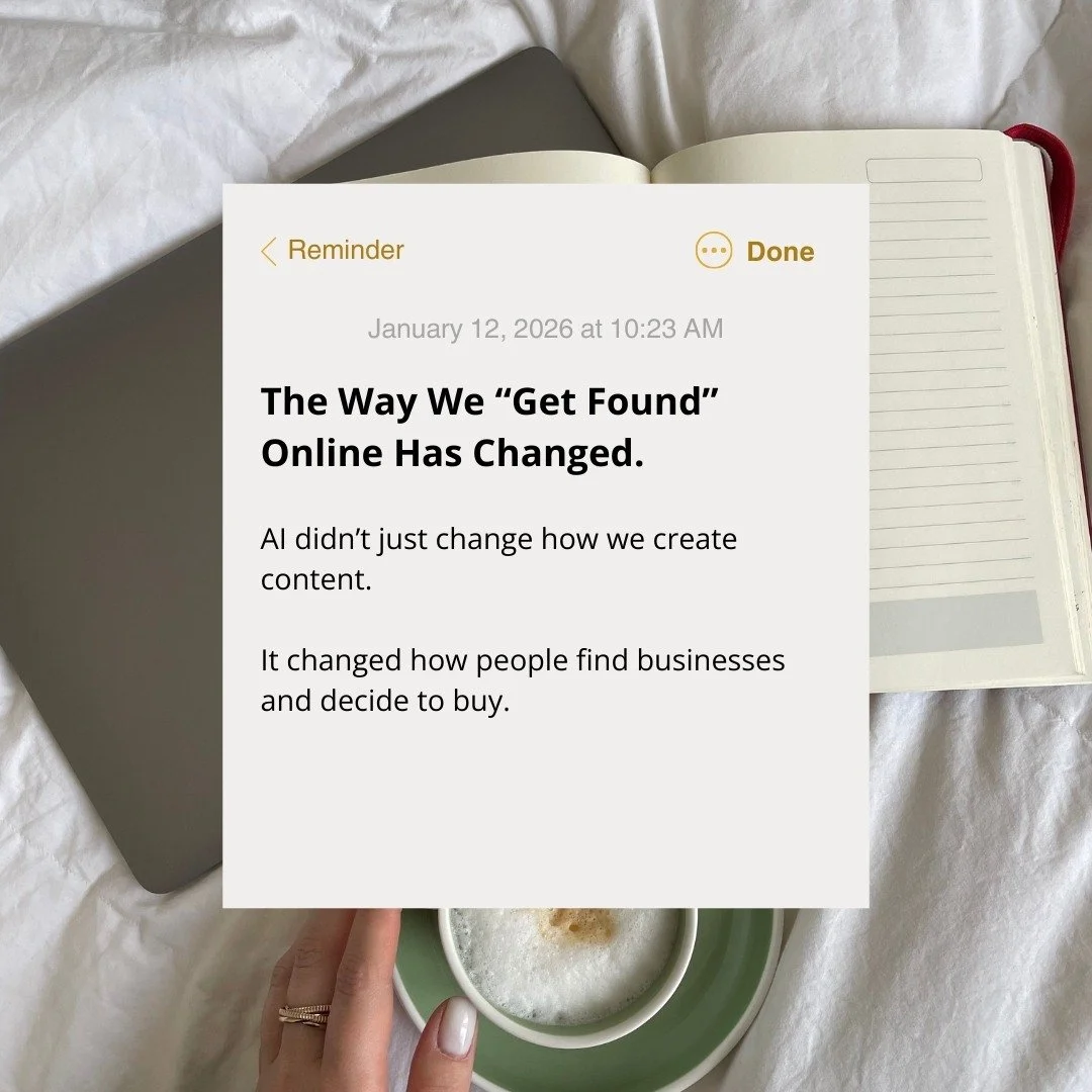 Let&rsquo;s talk visibility, because if your reach is down and your leads are slower than they used to be, it&rsquo;s probably not just you.

In the last 12-18 months, how people find and trust businesses online has completely changed. (spoiler: it&r