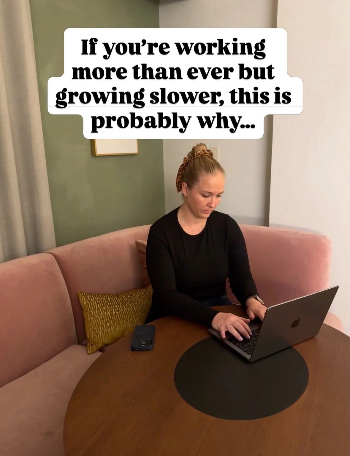 Working more&hellip; but not actually growing?

This is the stage a lot of businesses hit between $150K&ndash;$500K.

From the outside, everything looks fine. You have revenue coming in and new opportunities. 

But inside the business things feel hea