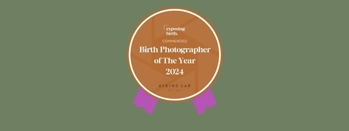 BPOTY Commended Award certificate recognising birth photography at a caesarean birth in Glasgow by Marieke Captures Birth
