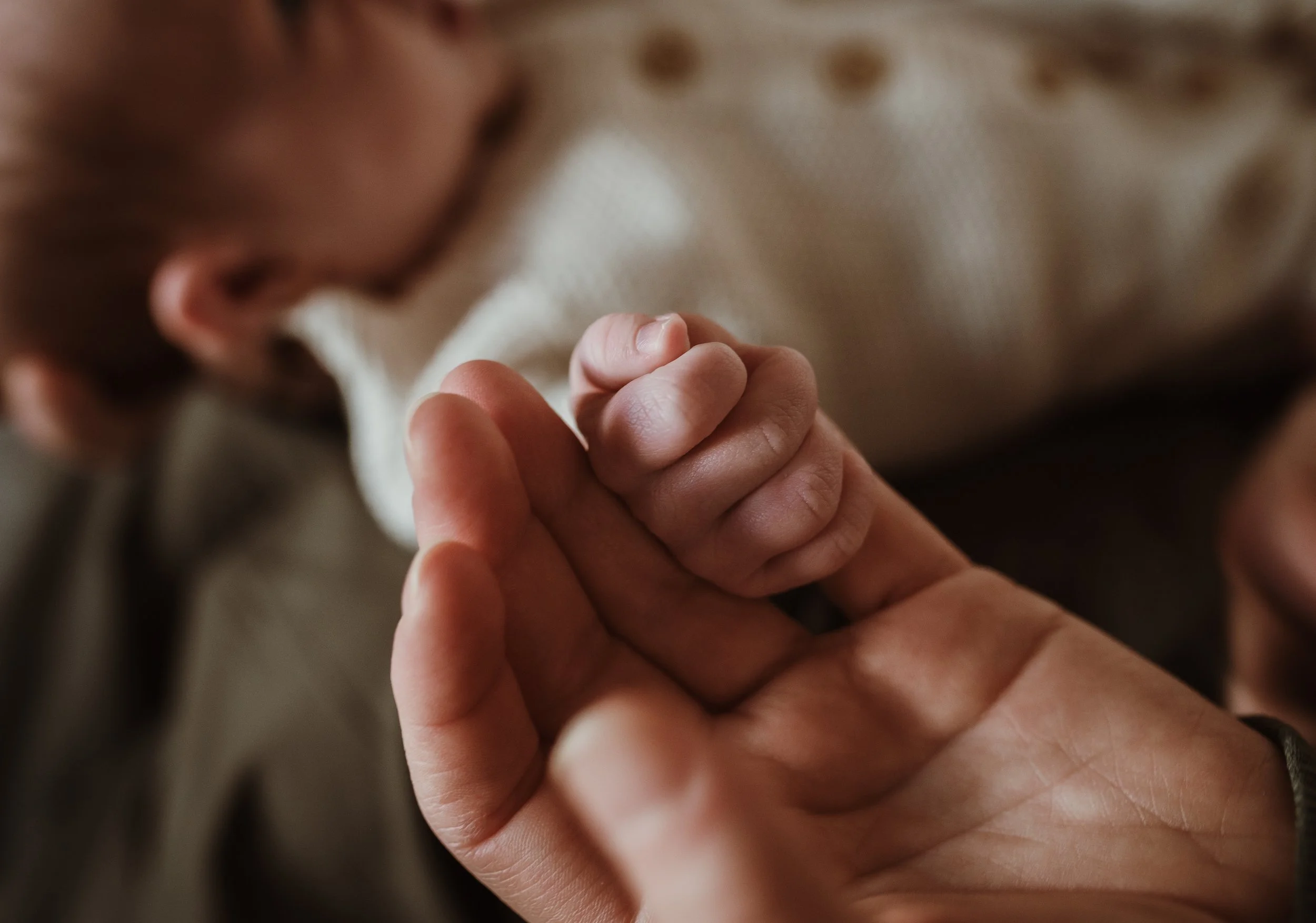 New family photographed at home in Glasgow during relaxed newborn session by Marieke Captures Birth