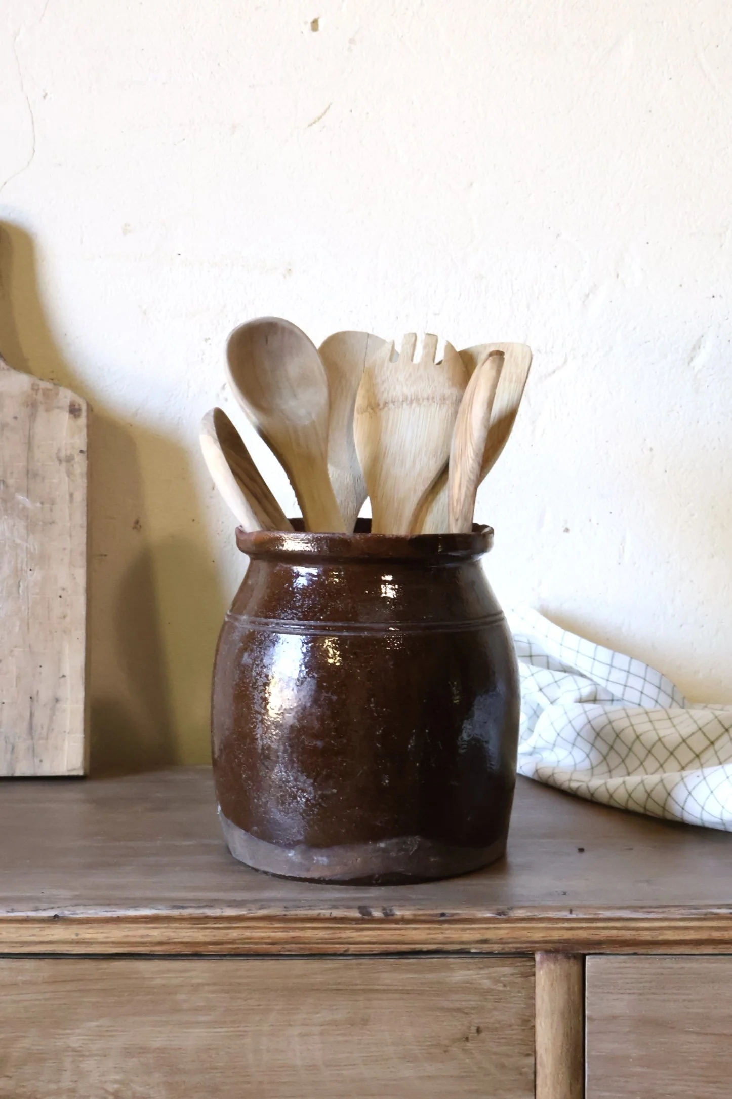 Pot en céramique marron