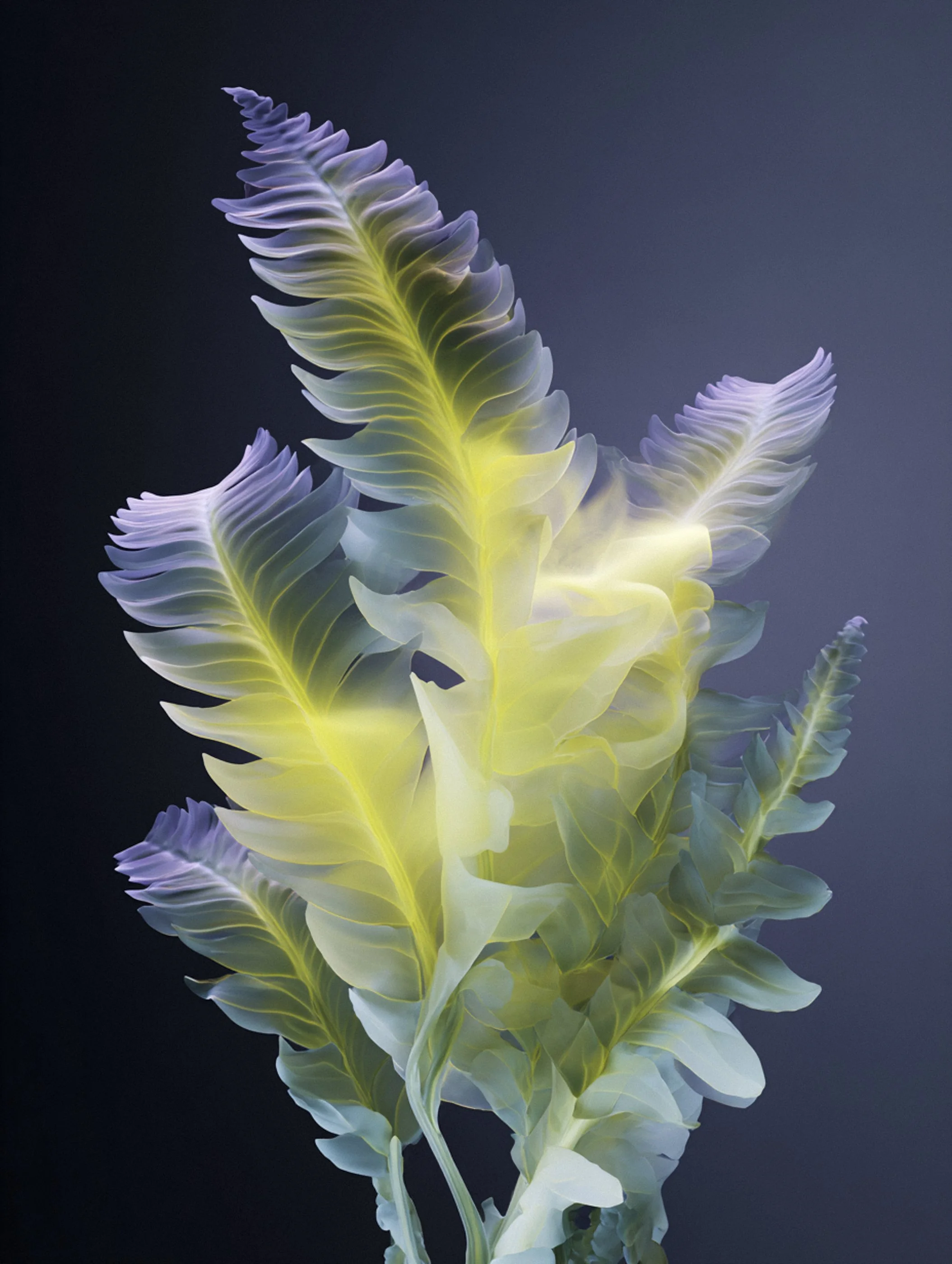 Eine gelbe Smartwatch auf einer Oberfläche aus gelben Schwämmen.