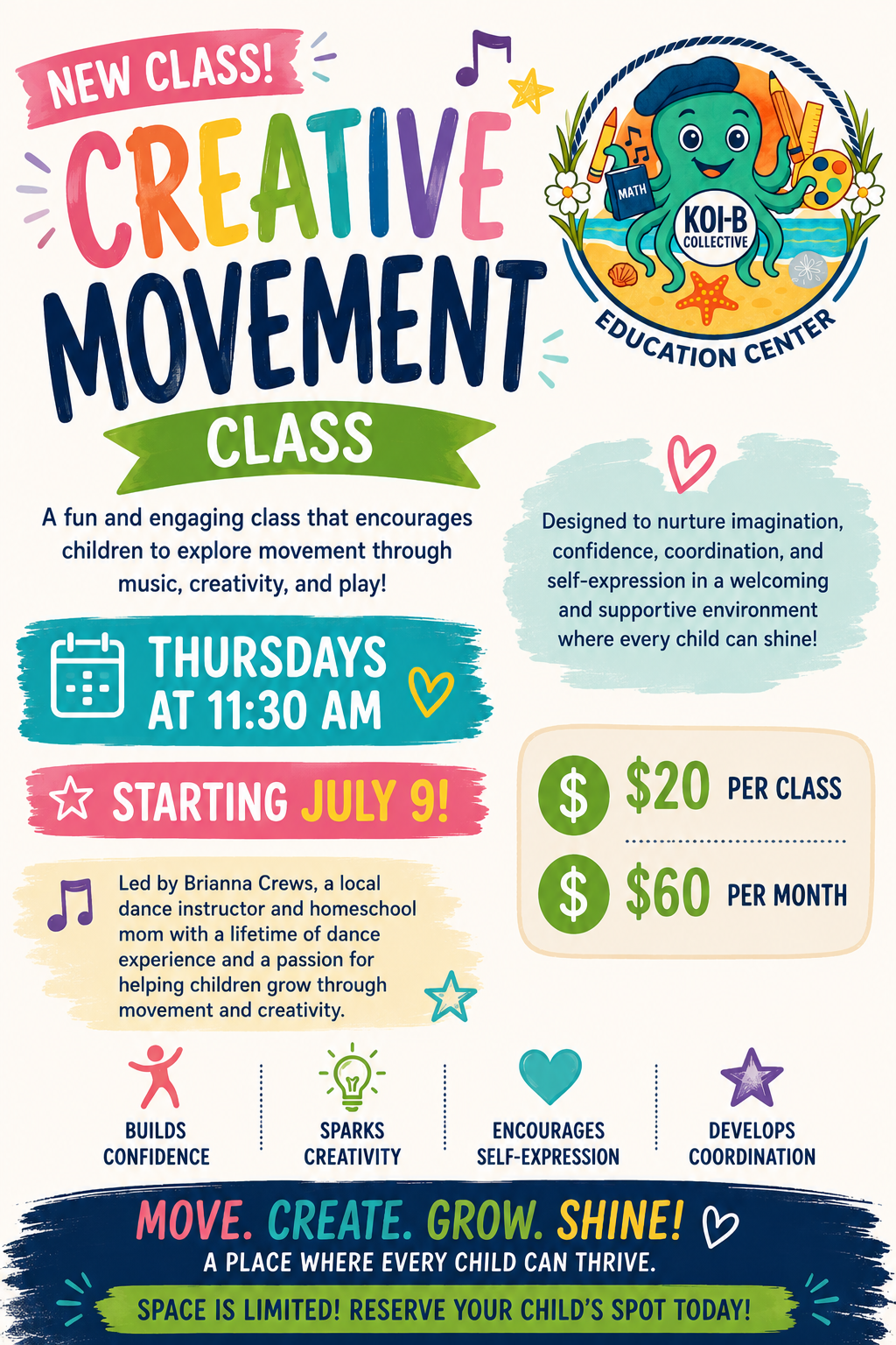Creative Movement with Mrs. Bri (Monthly)