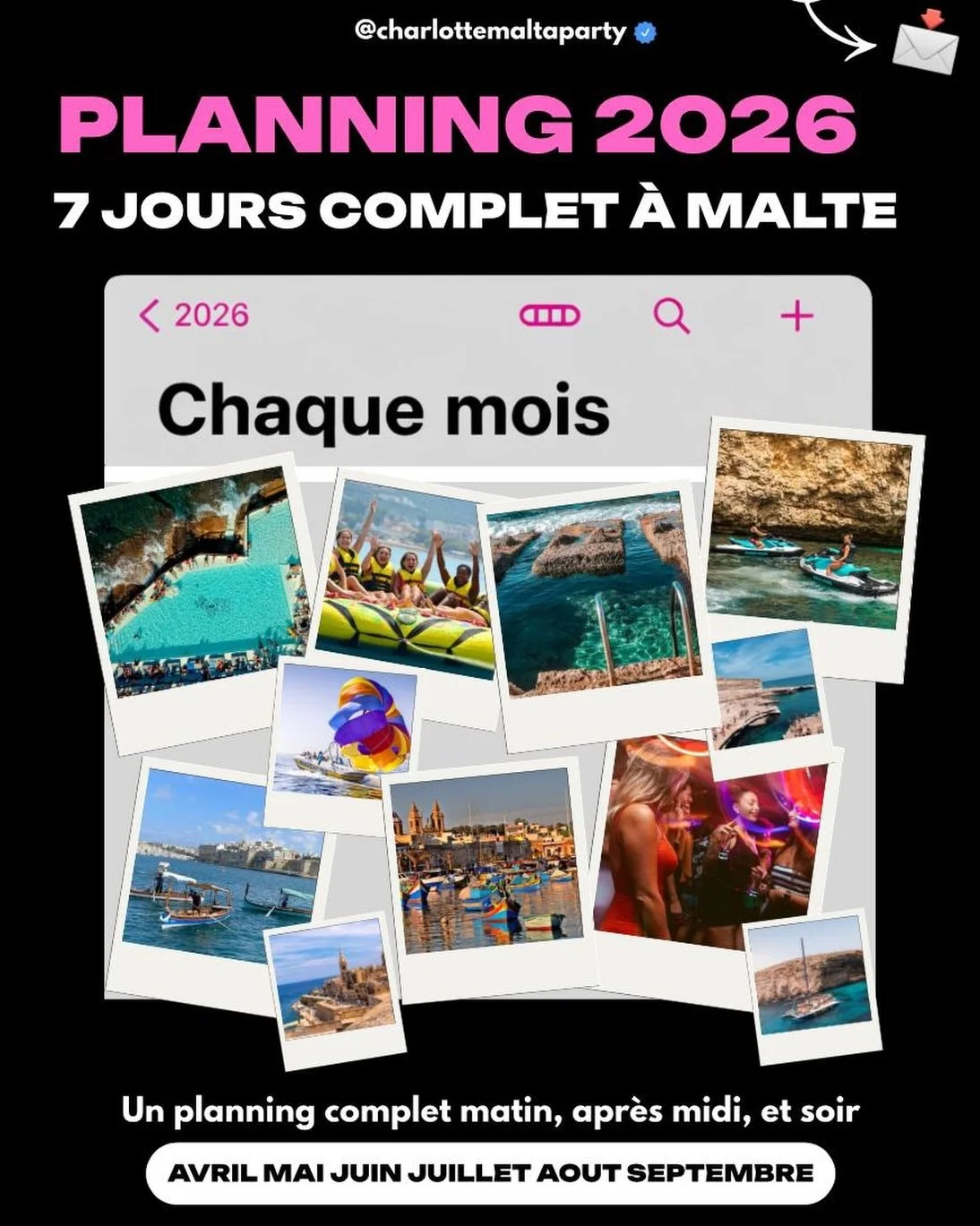 Envoie moi tes dates et le nombre de personne qu vous &ecirc;tes et je vous envoie TOUT 📩💛 #malte #malte2026 #planning #ete2026