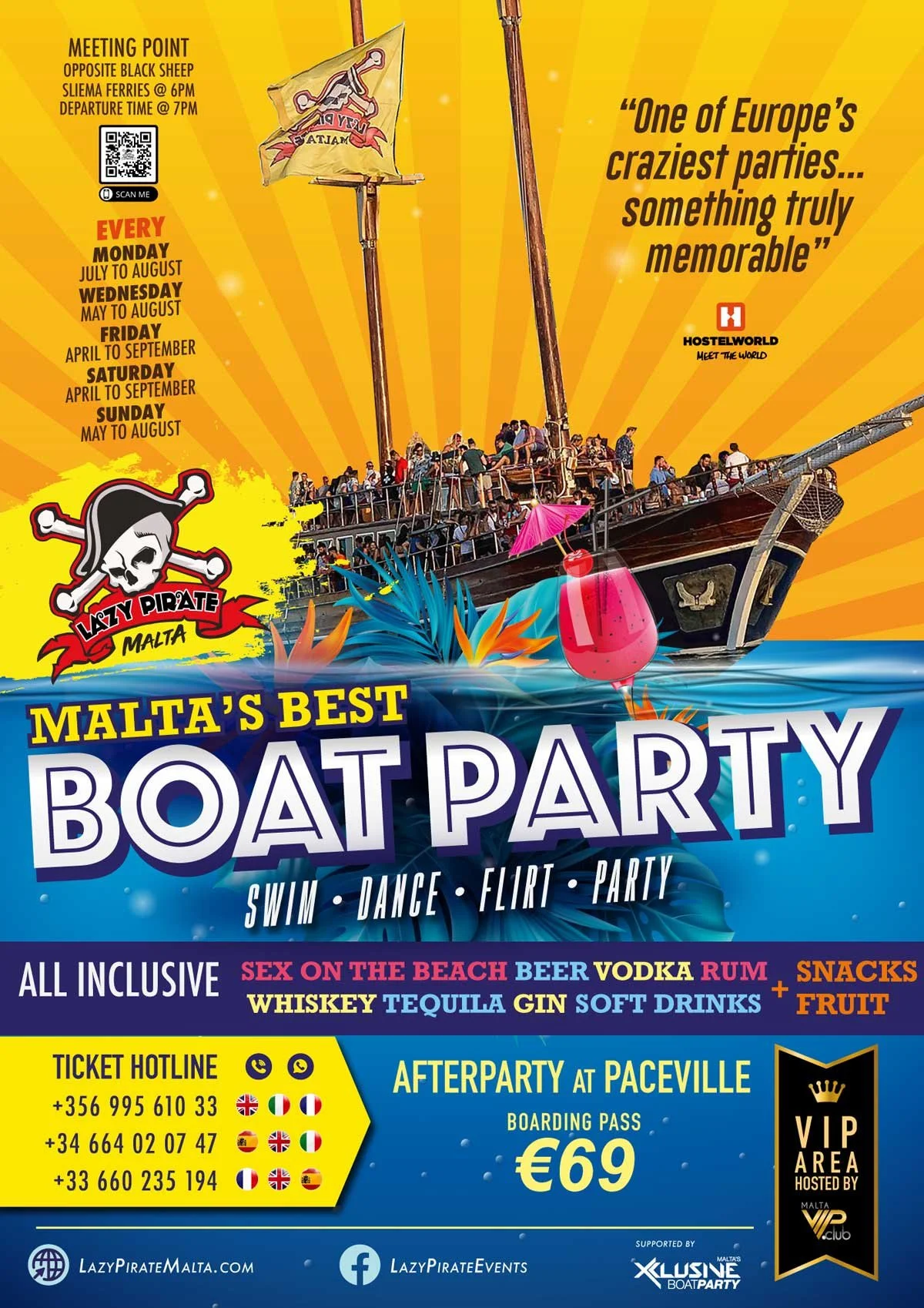 boat party lazy pirate 
