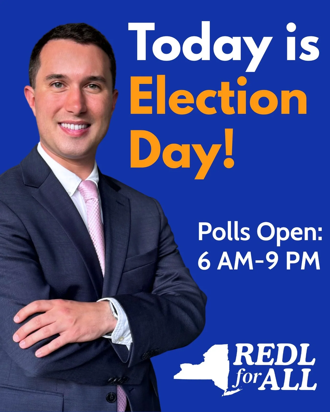 Today&rsquo;s the day, make your voice heard! #VoteToday 

Find your poll site: https://voterlookup.elections.ny.gov/ (link in bio)