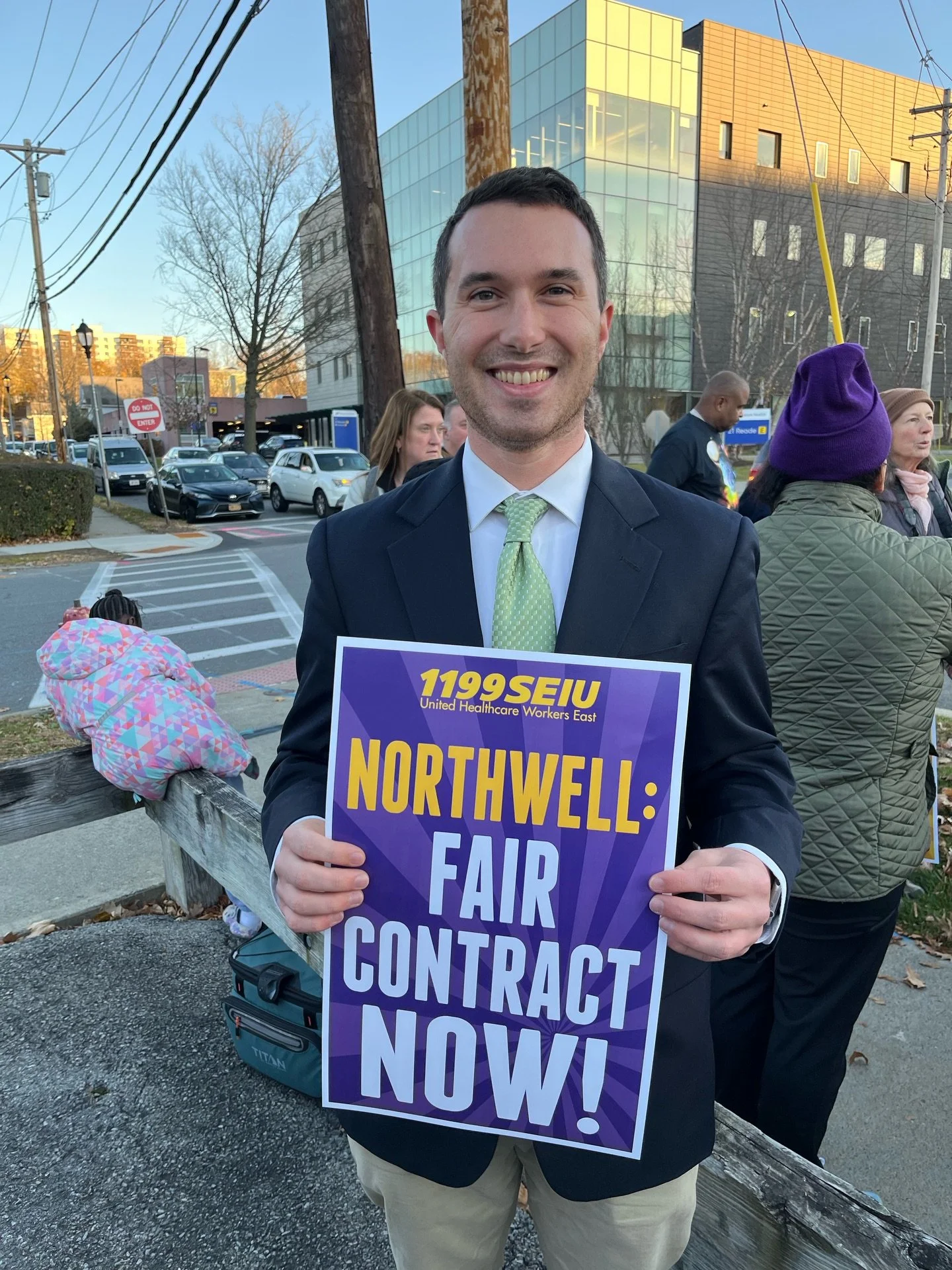 I was happy to stand alongside 1199SEIU workers today to support fair wages, retirement security, and real job protections.