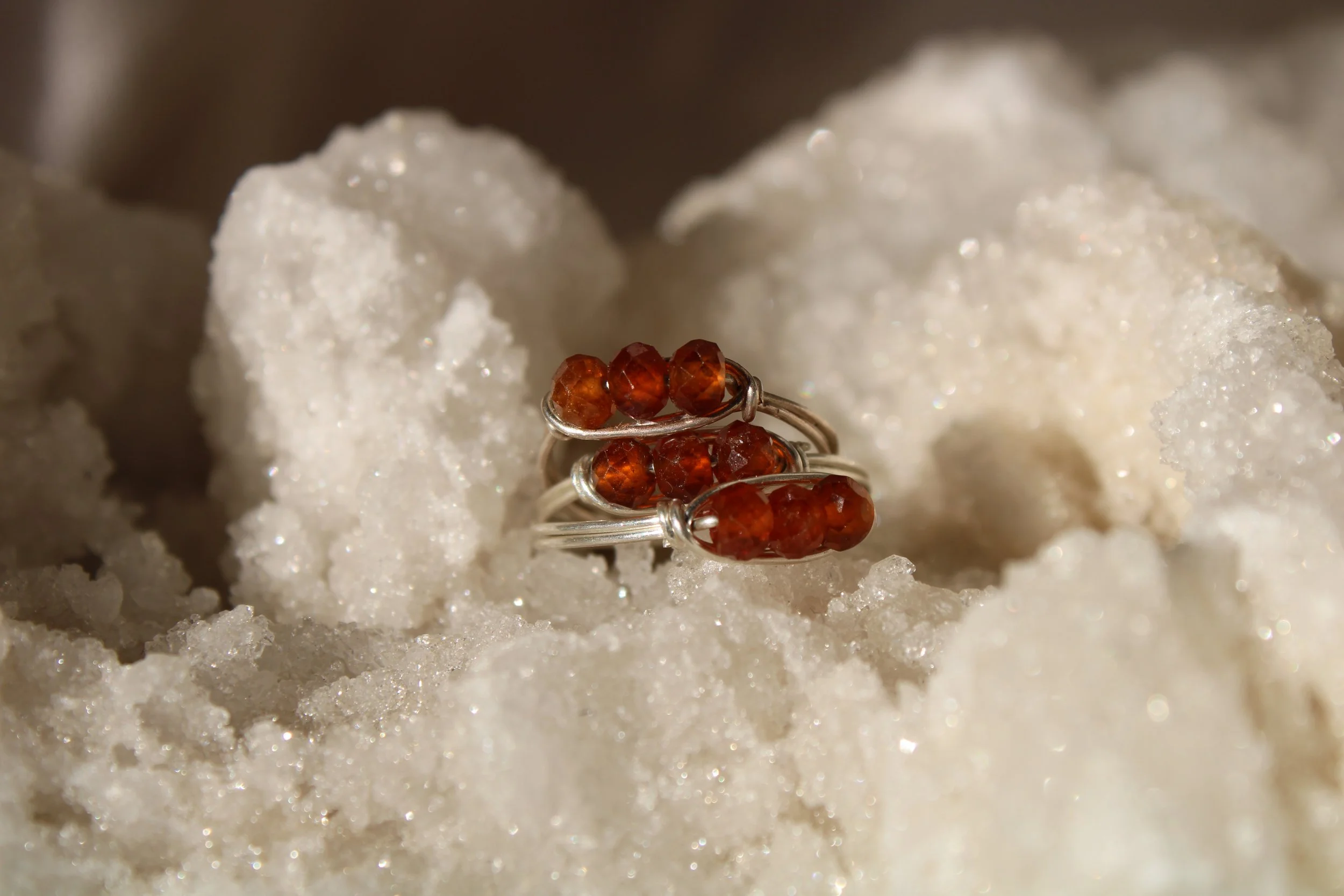 Hessonite Garnet Sterling Silver Ring