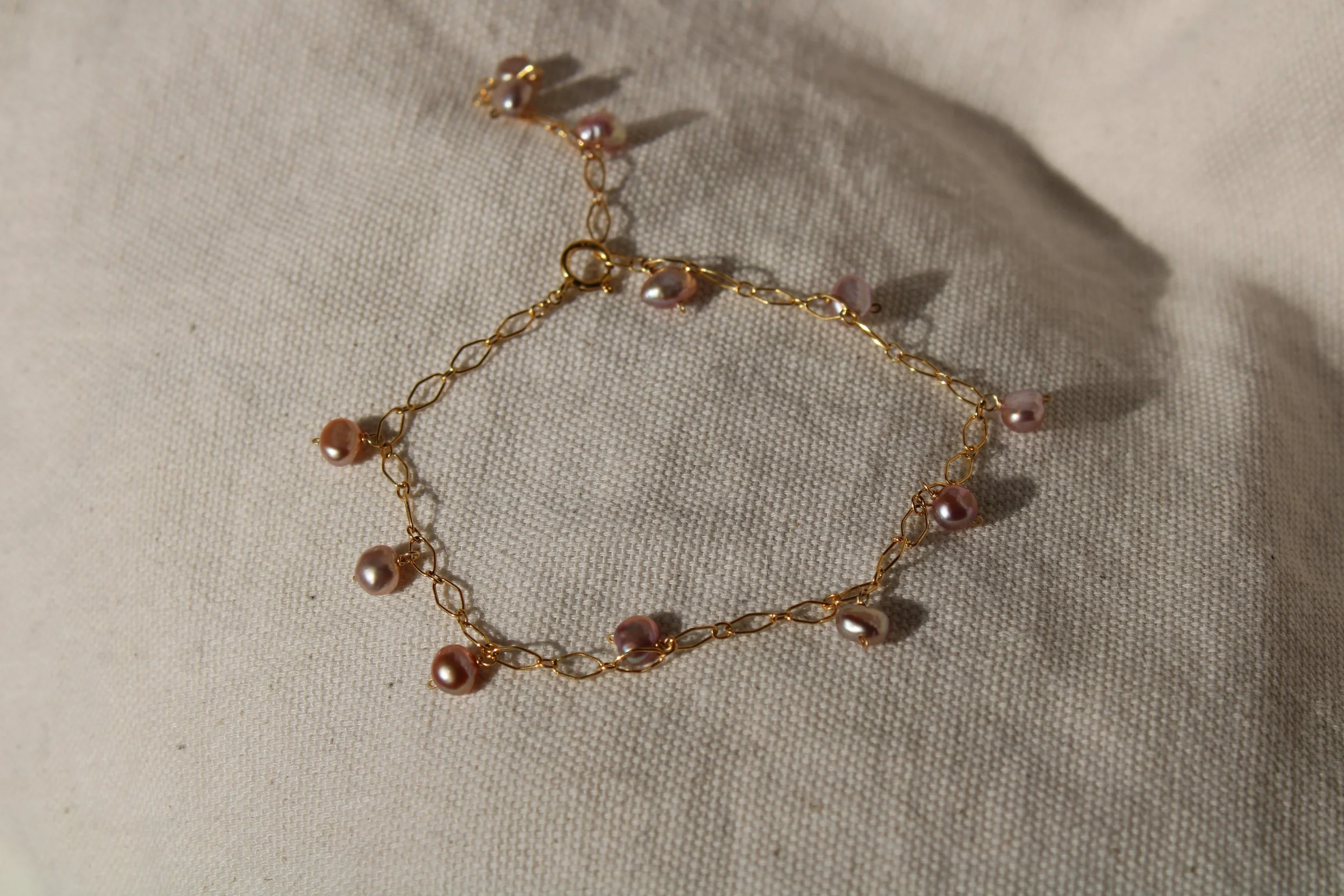 Small Purple Keshi Pearl Bracelet