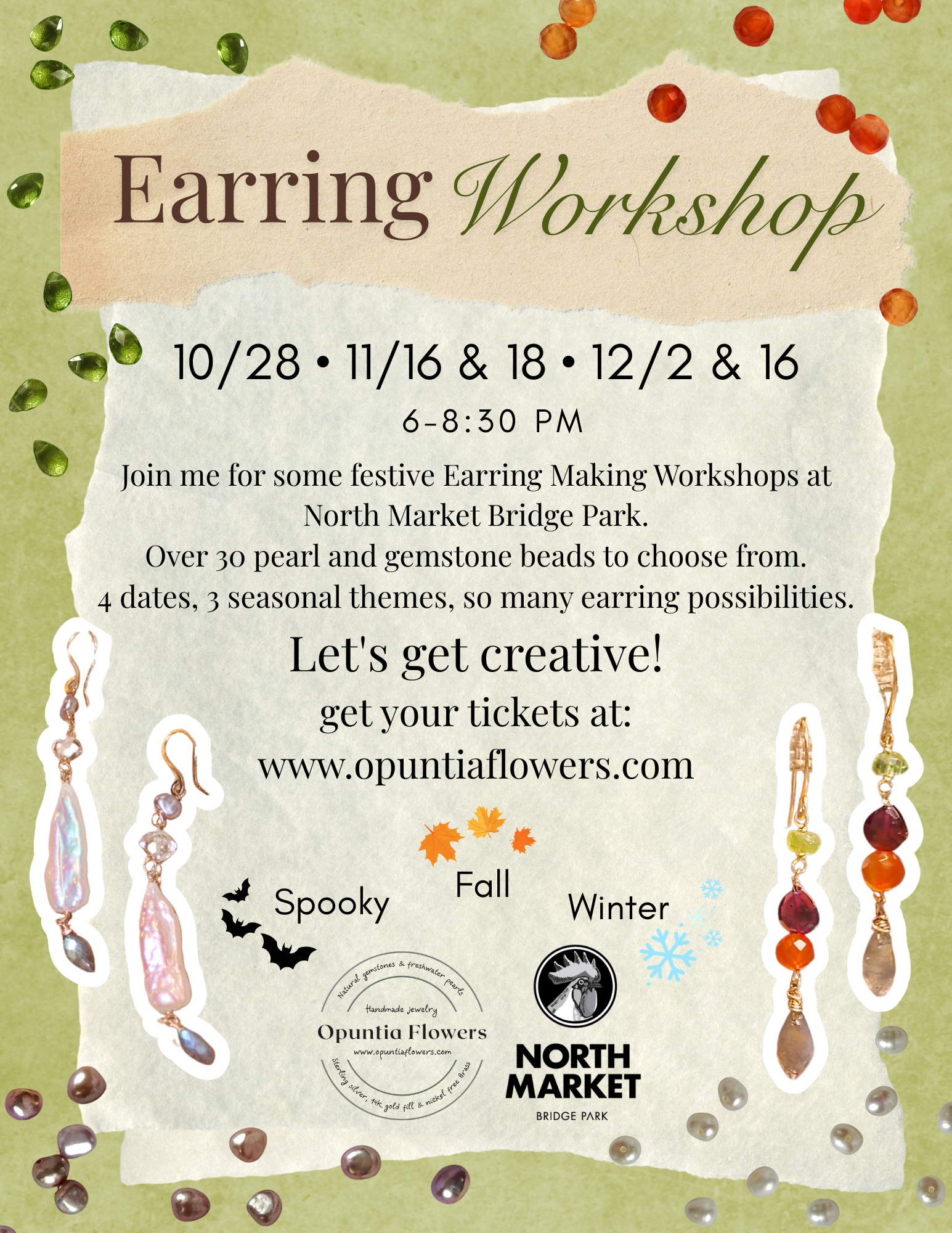 Earring Workshops at North Market Bridge Park