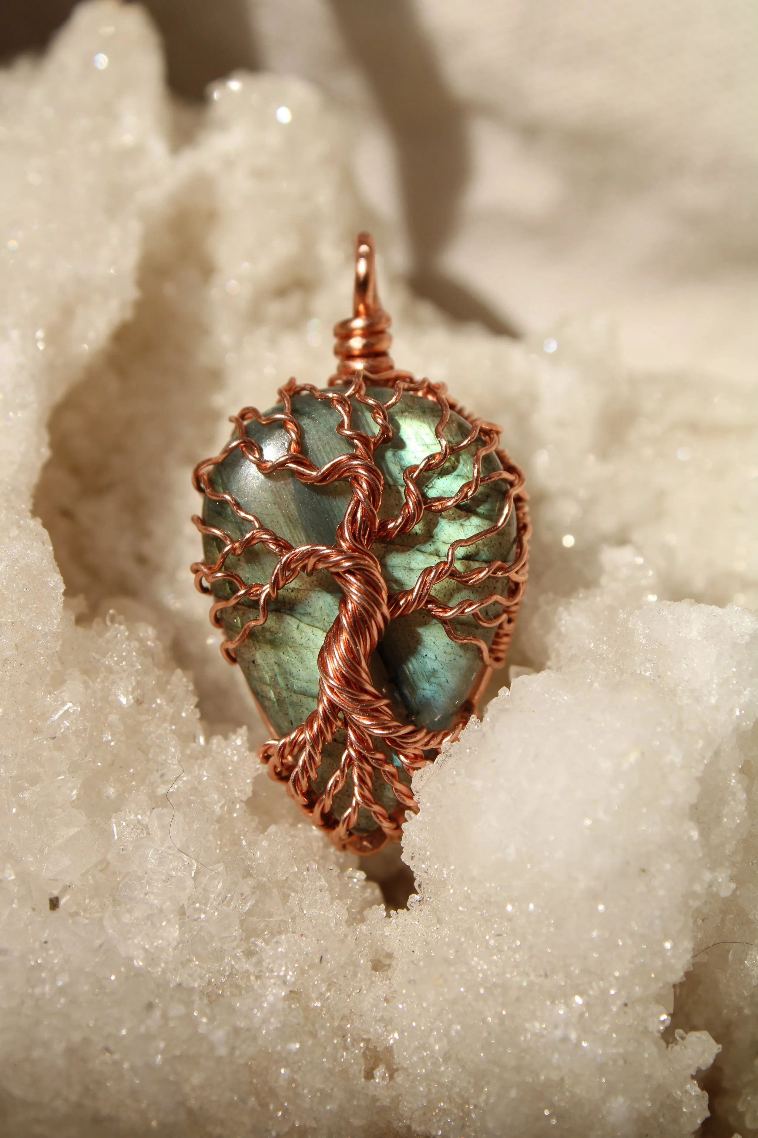 Labradorite Tree of Life Pendant Necklace