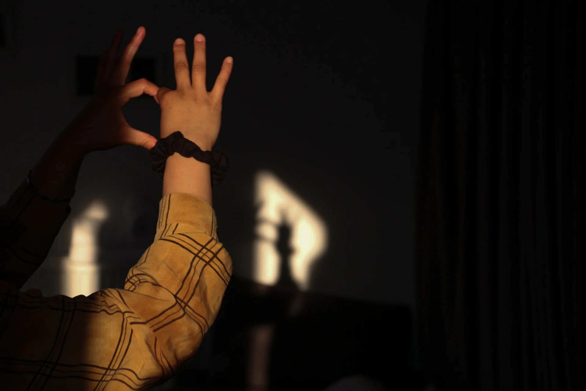 Foto con mani a cuore