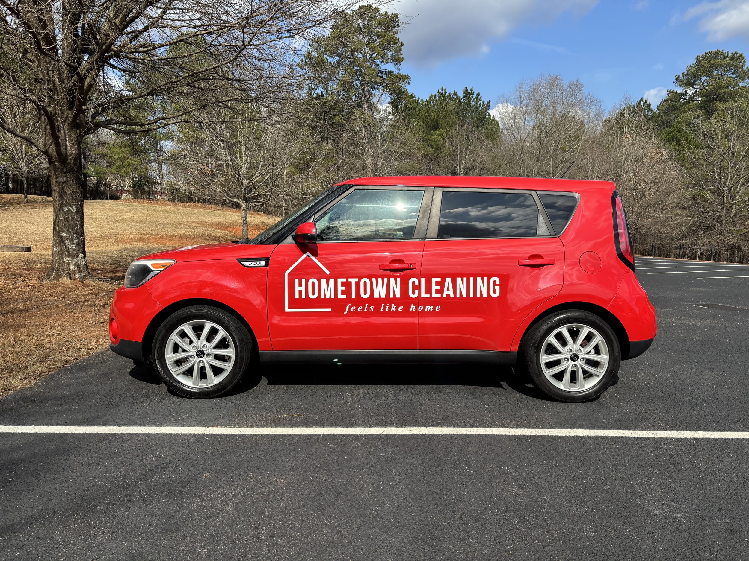 Hometown Cleaning logoed vehicle