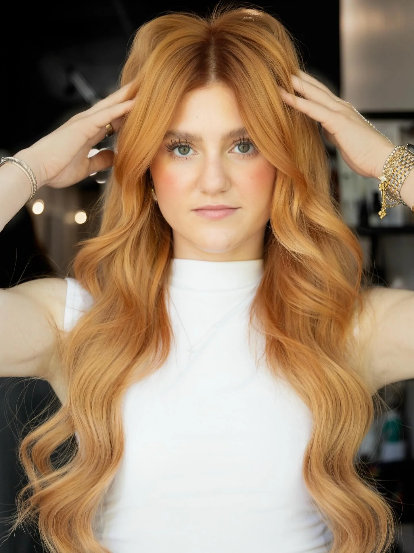the debut of @byjillianhayden new hair 🧡