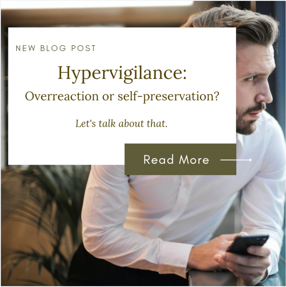 Image of an alert man staring into the distance, capturing the tension of hypervigilance—featured in a blog post exploring whether heightened awareness is an overreaction or a form of self-preservation, especially in trauma recovery and PTSD therapy
