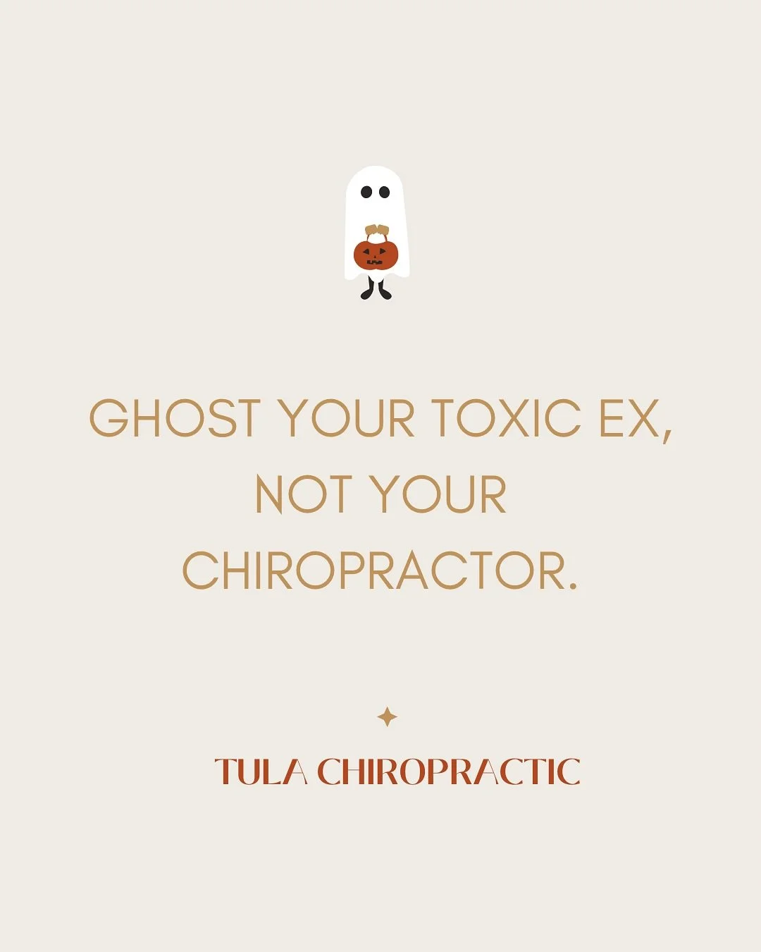 🎃 Don&rsquo;t let spooky season be the real health scare 👻

From toxic ex vibes to ghosting your chiro (please don&rsquo;t), we&rsquo;re here to make sure your body isn&rsquo;t the one doing the haunting this fall.

🧠 Tension? Creeping in.
🍼 Preg