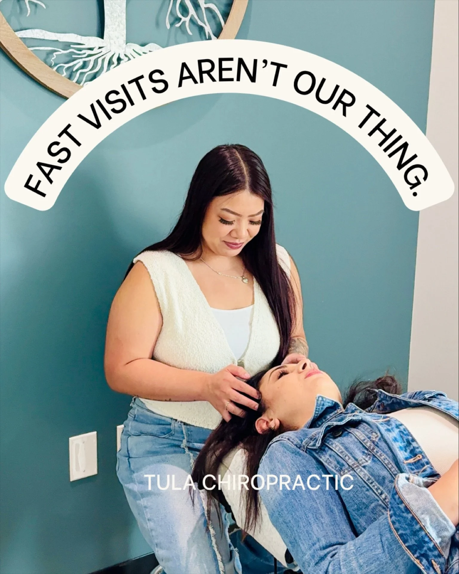 If you&rsquo;ve ever been rushed through a 5-minute appointment, you know how frustrating it feels to leave with the same tension you walked in with.

That&rsquo;s not Tula.

Our visits last about 20-30 minutes (sometimes more). 

Why? Because your b