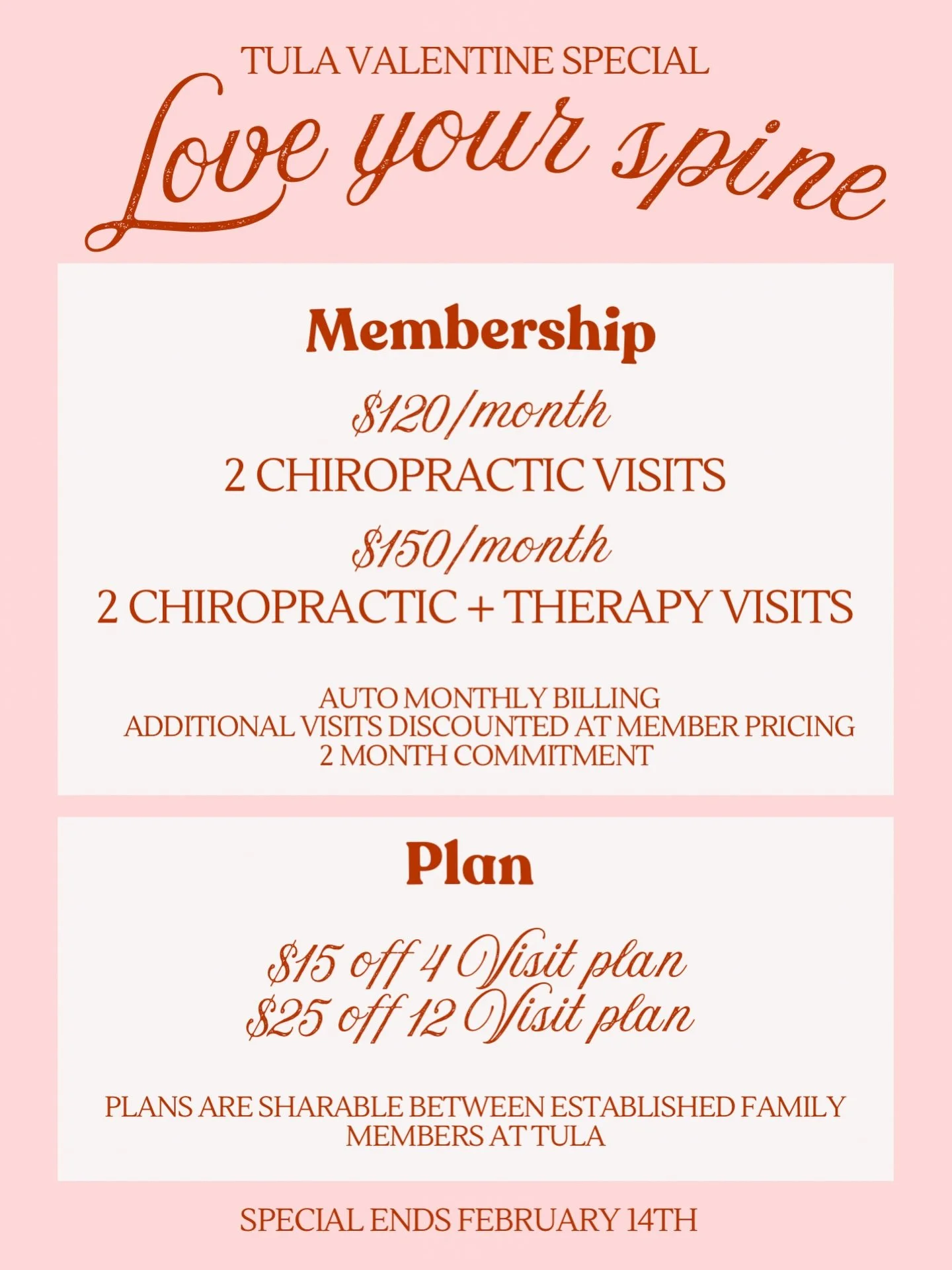 🌹Roses are red
Your shoulders are tight
Let&rsquo;s fix that this month
And sleep better at night &hearts;️

Excited to announce our Tula valentines special 💕

Simply reach out to us to lock in your special price until February 14th! 

💕💕💕