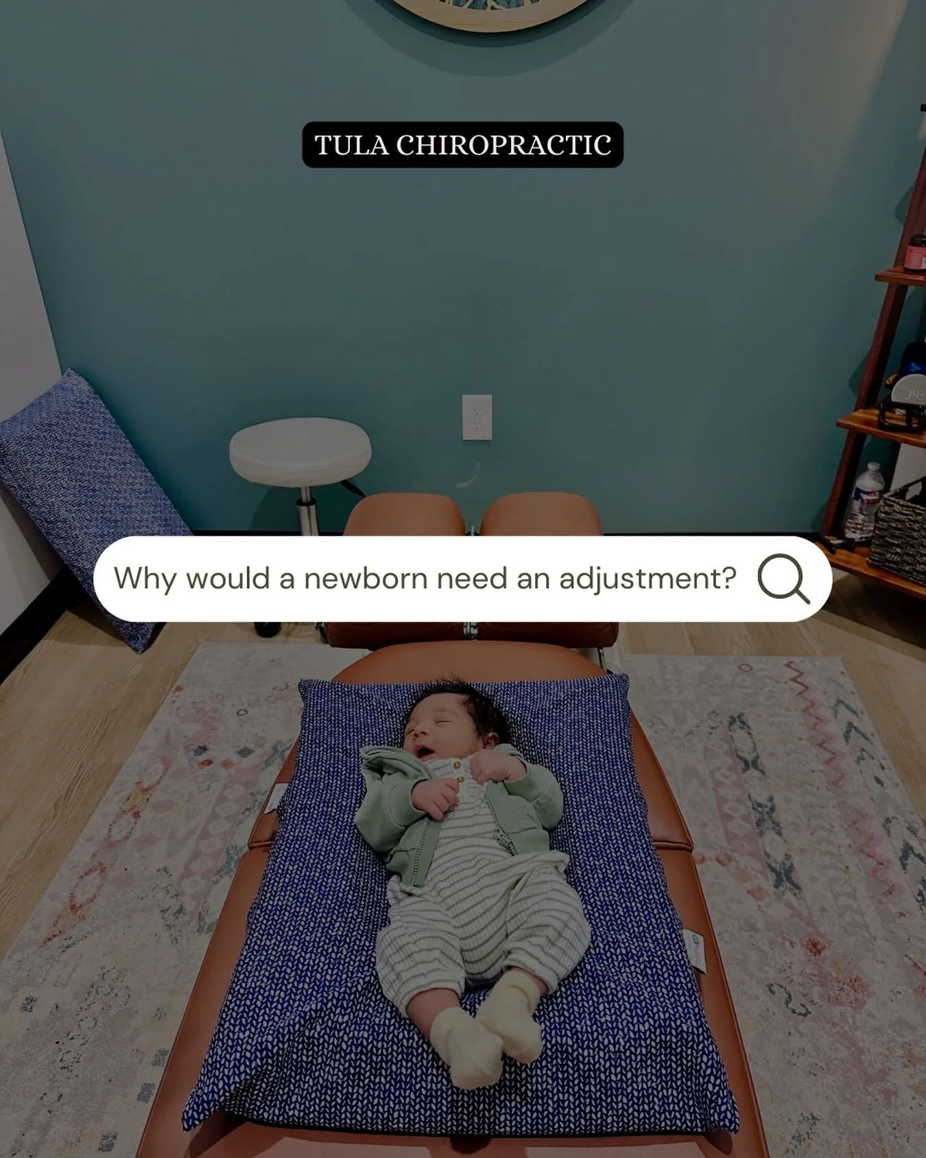 ✨ Why would a newborn need an adjustment?

Here&rsquo;s what most parents don&rsquo;t know:

Even a smooth, natural birth can place up to 60 pounds of pressure on a baby&rsquo;s tiny head, neck, and spine &mdash; especially during the pushing phase. 