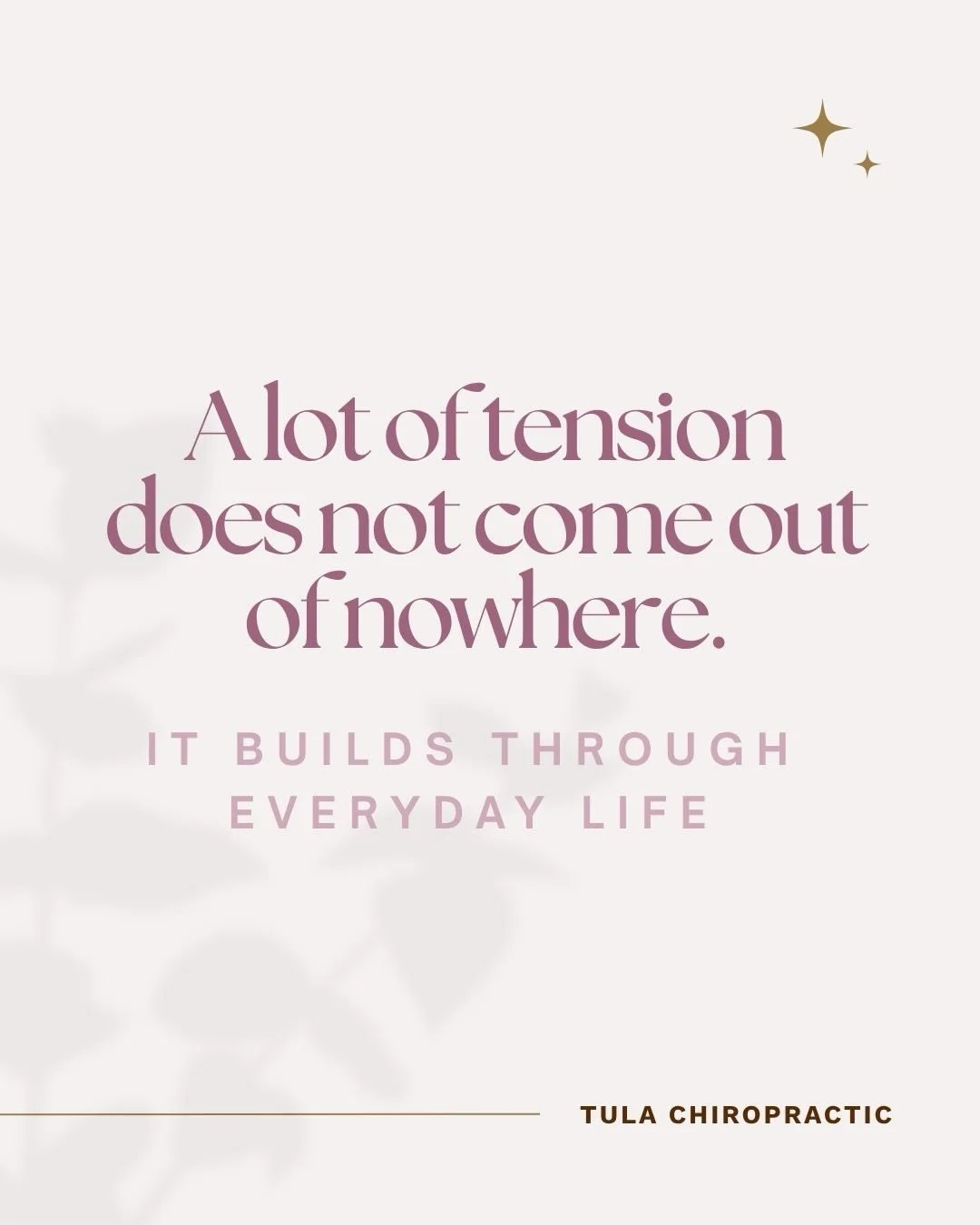A lot of people think their tension just showed up one day, but most of the time it has been building little by little through the way they are living every day.

Hours sitting. Looking down at screens. Tight shoulders. Jaw clenching. Shallow breathi