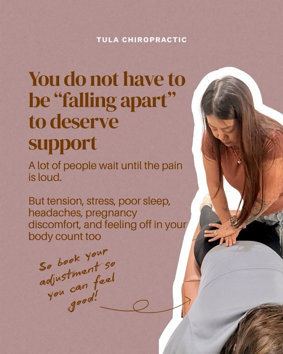 You don&rsquo;t have to wait until your body is in pain to get an adjustment 🤍

So many people think chiropractic care is only for when something feels really wrong&mdash;but those are often the last signals your body gives. The small things matter 