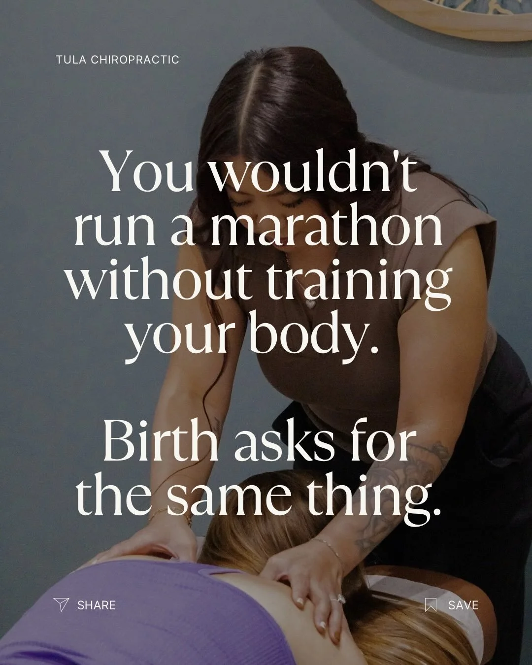 You wouldn&rsquo;t show up to run a marathon without training, support, and preparation&hellip; so why should birth be any different? 🤍

Preparing your body for birth matters. Chiropractic care during pregnancy can help support alignment, comfort, m