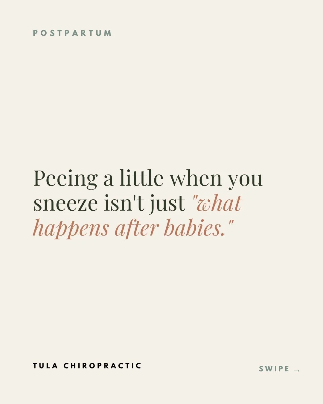 Peeing a little when you sneeze or jump is common after babies. Common does not mean it&rsquo;s nothing, mama. 🤍

Your pelvic floor held an entire pregnancy and a birth. It is doing real work to find its footing again, and it is part of a bigger pat