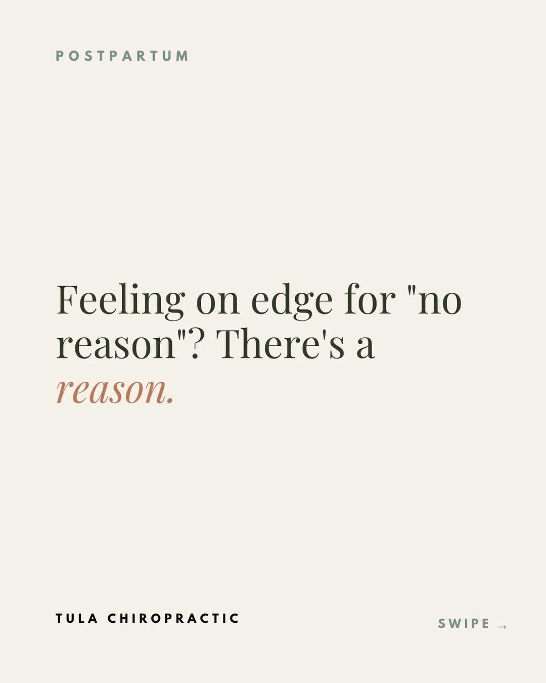 Feeling on edge for &ldquo;no reason&rdquo; in these postpartum weeks? There is a reason, mama, and it is not you failing at this. 🧠

Your body just moved through one of the biggest shifts it will ever go through. Hormones, broken sleep, physical re