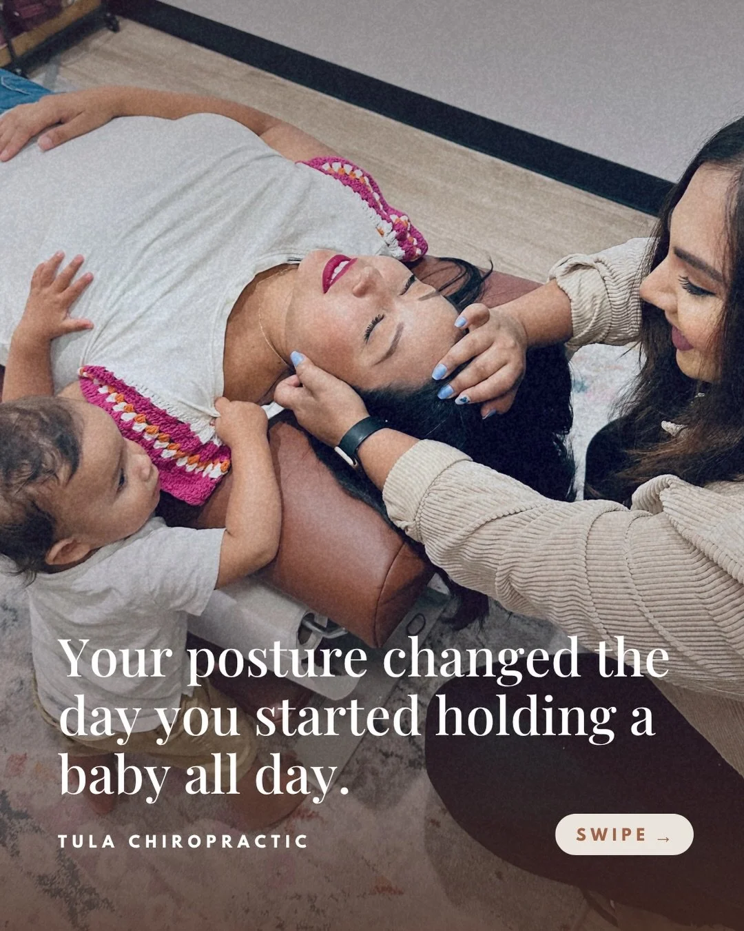 Your posture changed the day you started holding a baby all day, mama. 🤍

The constant look-down. The one-arm carry. The 2am feeding hunch, over and over. Your neck, upper back, and shoulders are doing real work they were never asked to do before, a