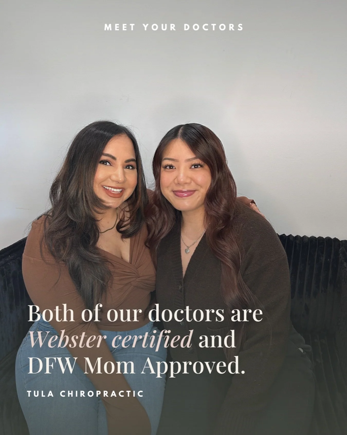 Both of our doctors are Webster certified and listed on the ICPA website AND are DFW Mom Approved🤍

We say it plainly because it matters. Pregnancy, postpartum, and babies are not a sideline here. 

They are the whole reason Tula exists, and our tra