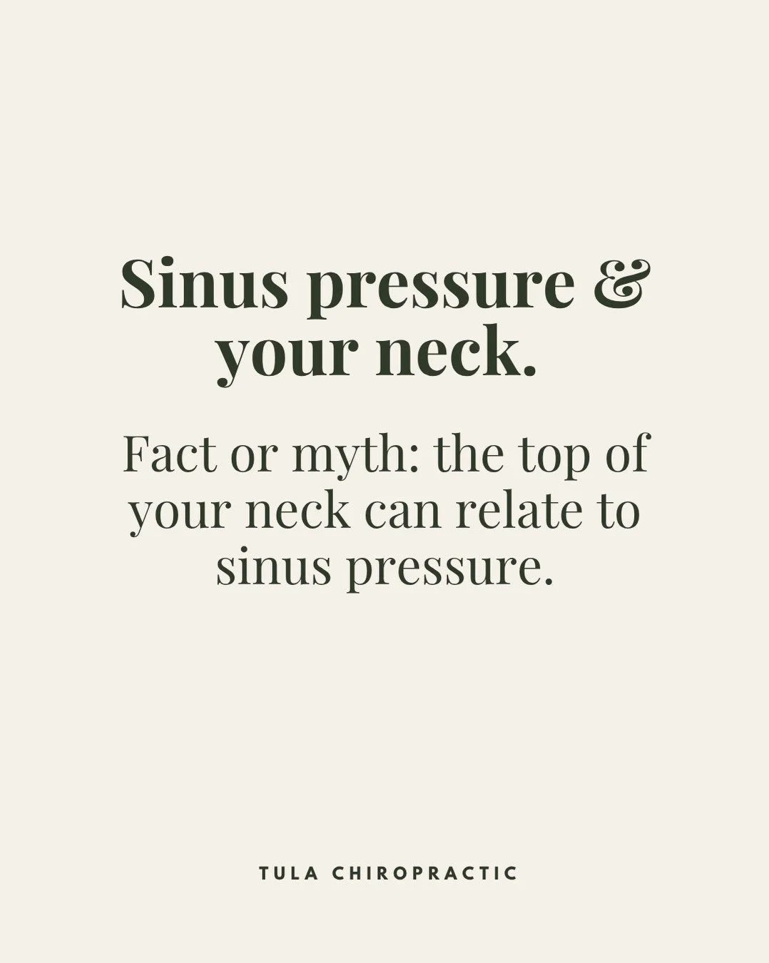 Not saying we&rsquo;ll cure your allergies. But if sinus season always seems to come with neck stiffness for you, that&rsquo;s not a coincidence, those areas are more connected than most people realize.

Something to keep in mind next time Texas poll