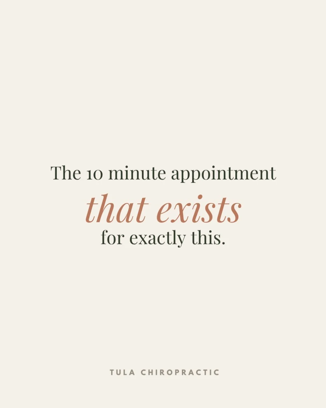 Once you&rsquo;re an established patient, a regular chiropractic visit is 30 minutes, hands-on, adjustment plus muscle work. Not the two-minute crack-and-go some places call an adjustment.

A lot of our mamas are surprised it&rsquo;s not a bigger pro
