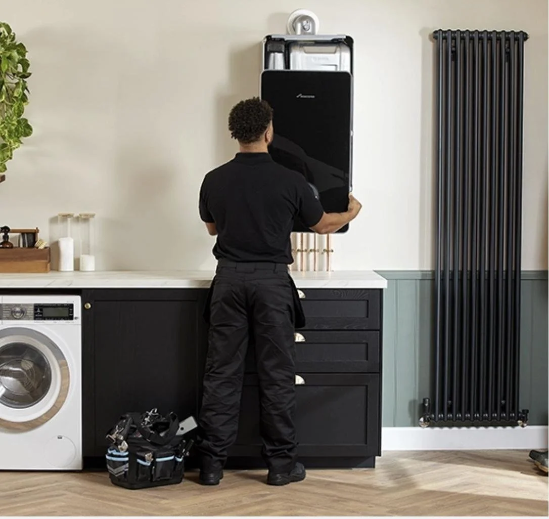 Gas Safe registered engineer completing a boiler installation, ensuring safe, efficient and professional central heating system setup.