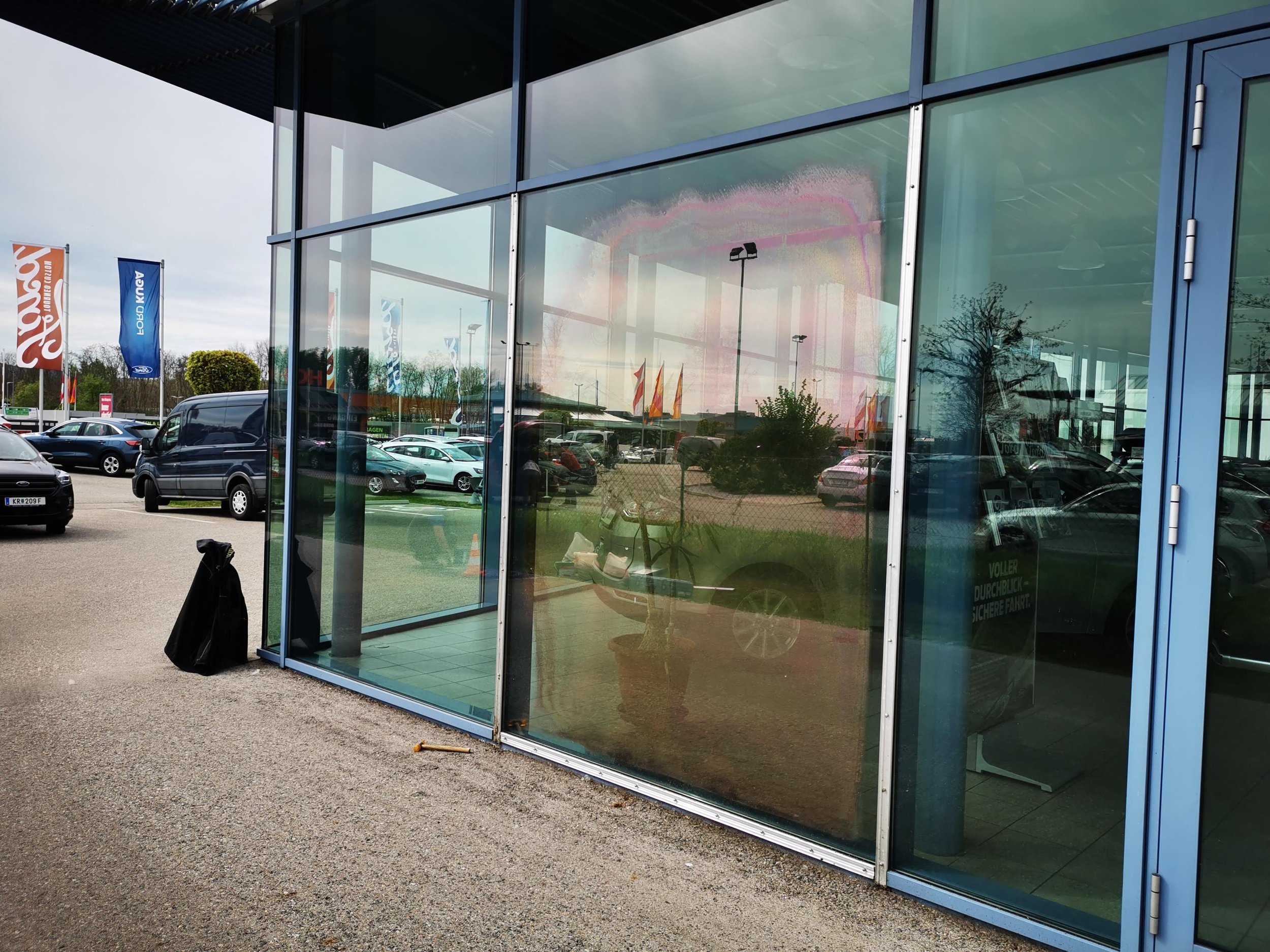 Undichte Fassadenscheibe