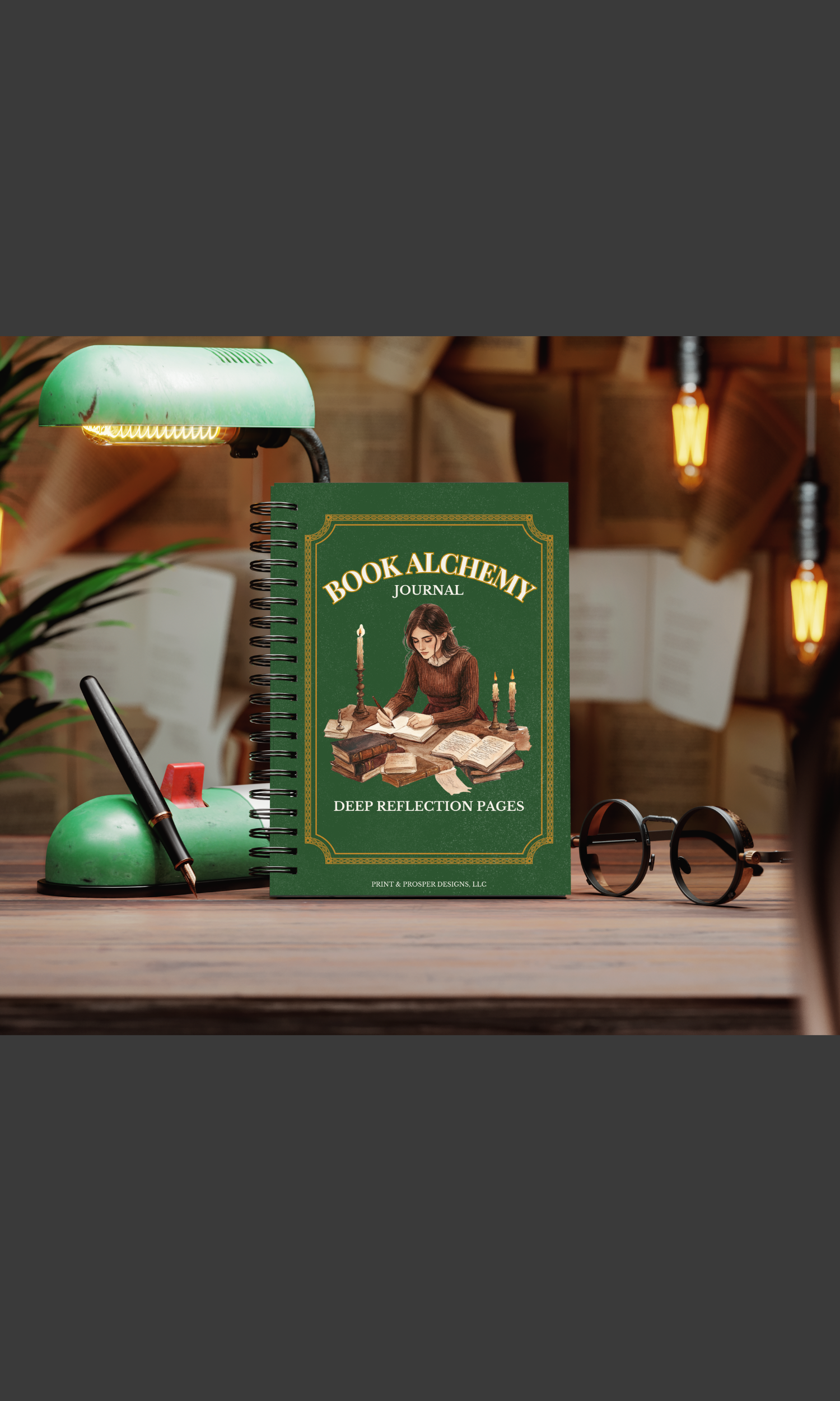 Book Alchemy Journal | Deep Reflection Reading Pages (A4, A5, Letter PDF) (Digital Download)