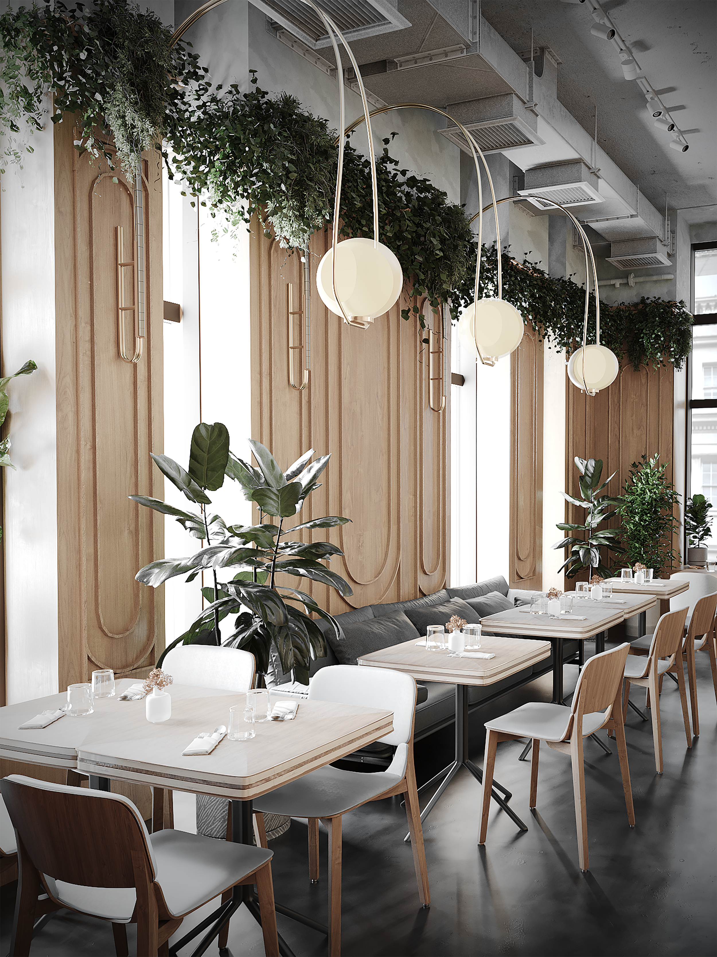 Inspired by the architectural language of Moscow's Y Restaurant, this visualisation explores how nostalgia can be reimagined through contemporary design. The project draws upon the restaurant's distinctive use of symmetrical composition, soft pastel 