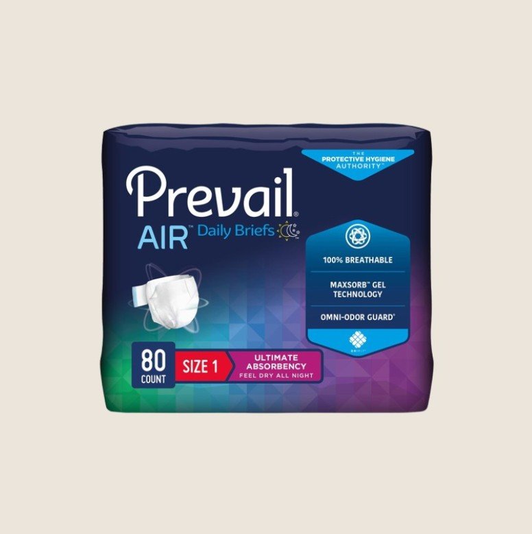 Prevail Air Plus Daily Brief Size 1 Breathability Ultimate Absorbency 80 Count.jpg