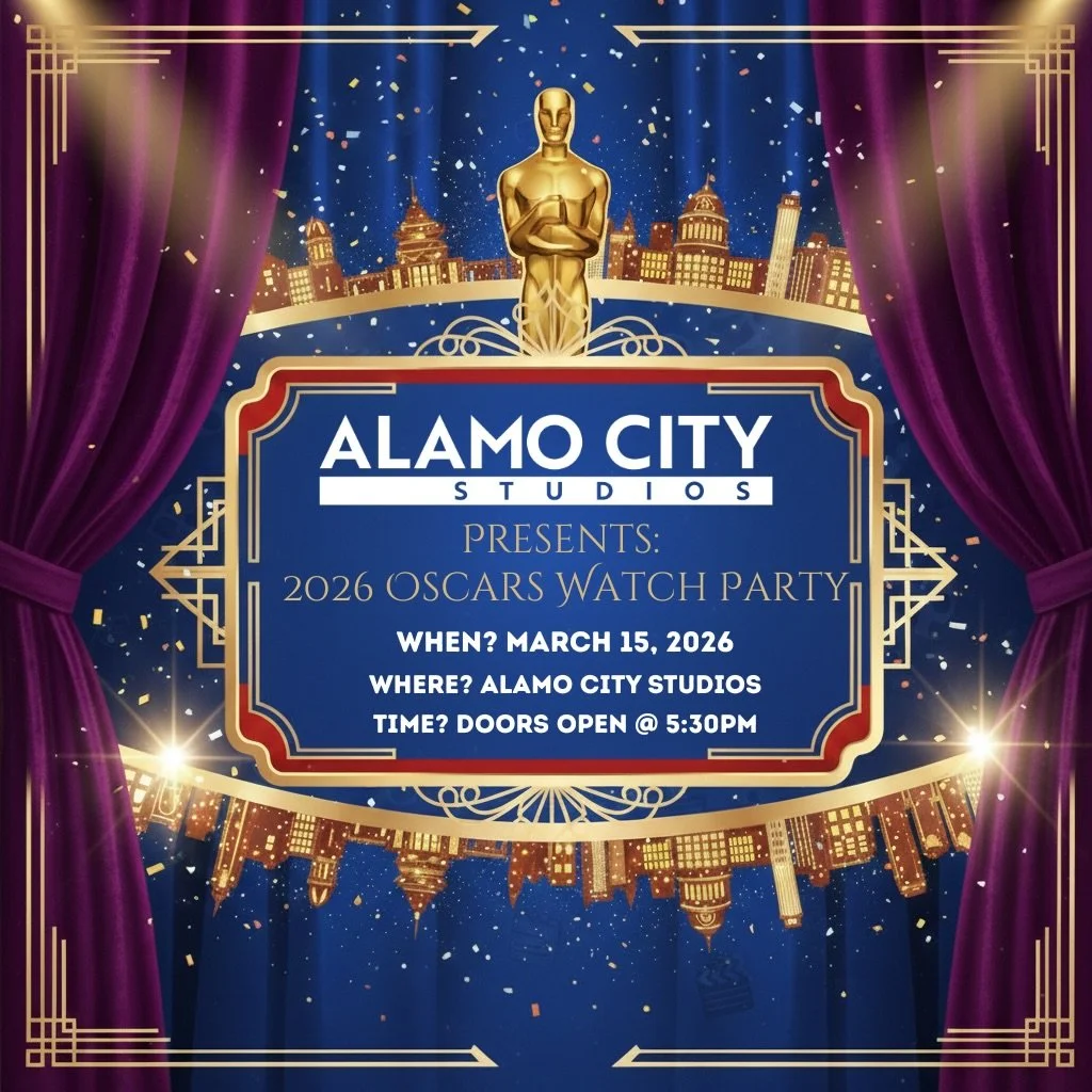 Lights. Camera. Celebration. ✨🏆

Join us at Alamo City Studios for our 2026 Oscars Watch Party &mdash; where Hollywood glam meets San Antonio creativity.

📍 Alamo City Studios
🗓 March 15, 2026
⏰ Doors open at 5:30PM

We&rsquo;re rolling out the re