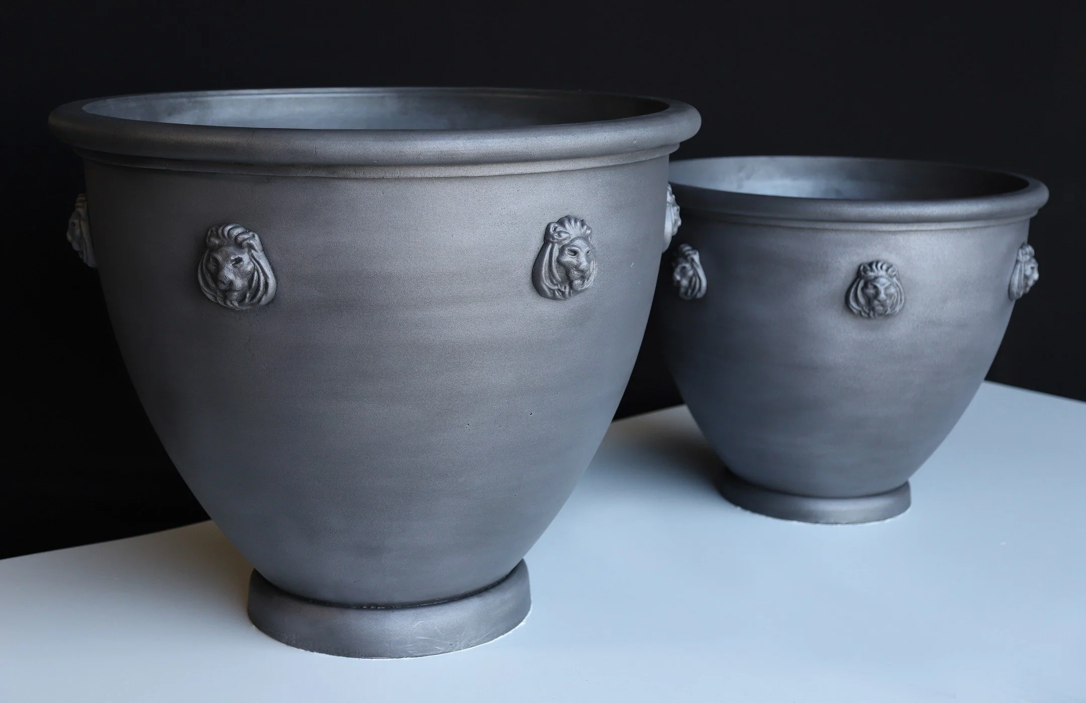 The Lionshead Urn brings a touch of old-world heritage to any space, available in three sizes to fit your vision perfectly. Whether you&rsquo;re framing an entryway or adding a statement piece to your terrace, these hand-finished details speak for th