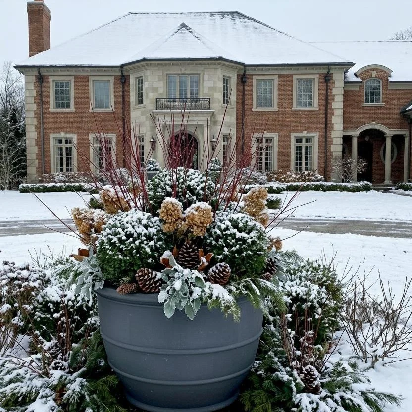 Defined by its signature horizontal banding and massive scale, the Chicago Style Urn is a structural powerhouse for any landscape.🏛️✨

What makes this piece a designer favorite are its clean, distinctive lines. The three horizontal bands provide a r