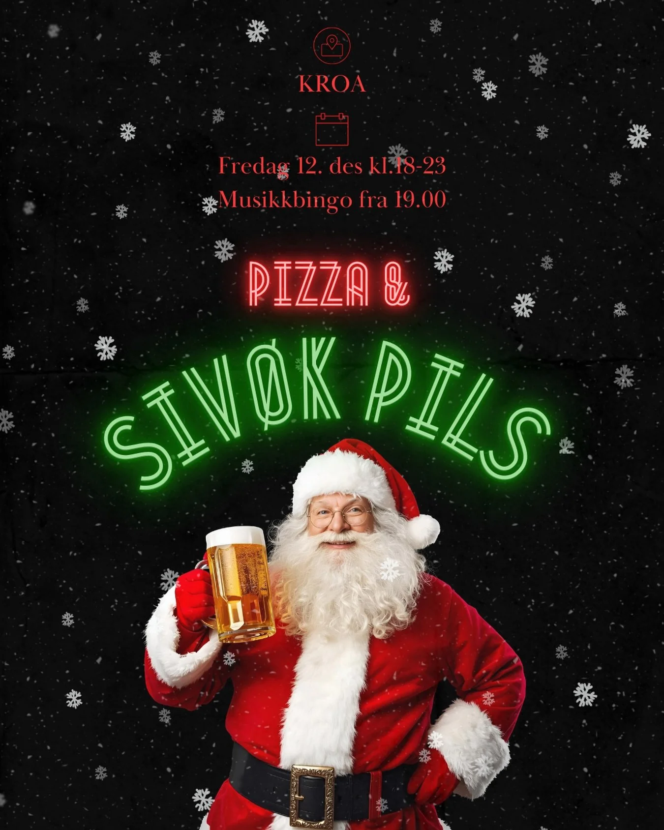 Da er det straks klart for semesterets siste Siv&oslash;k Pils🍻🎅🏼❤️

I tradisjonen tro blir det konkurranse i form av musikkbingo fra kl. 19, det blir ogs&aring; servert pizza for ekstra hygge🍕❤️ Dere har alle gjort dere fortjent med et avbrekk i