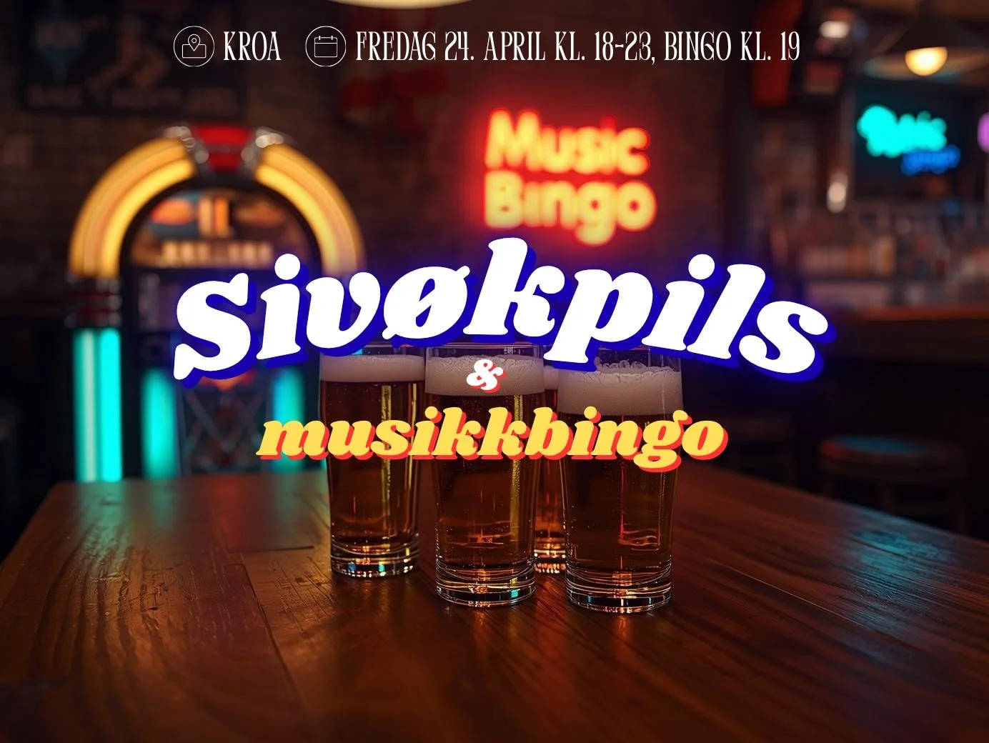 Ny m&aring;ned, ny Siv&oslash;kpils!👏🏼💙🍻

Vi vet hvor mye dere elsker det, s&aring; da kliner vi til med musikkbingo👏🏼🪇 Bingoen begynner 19 sharp og vinnerne f&aring;r selvf&oslash;lgelig premie💙🏆

Genserne vil i tillegg v&aelig;re tilgjenge