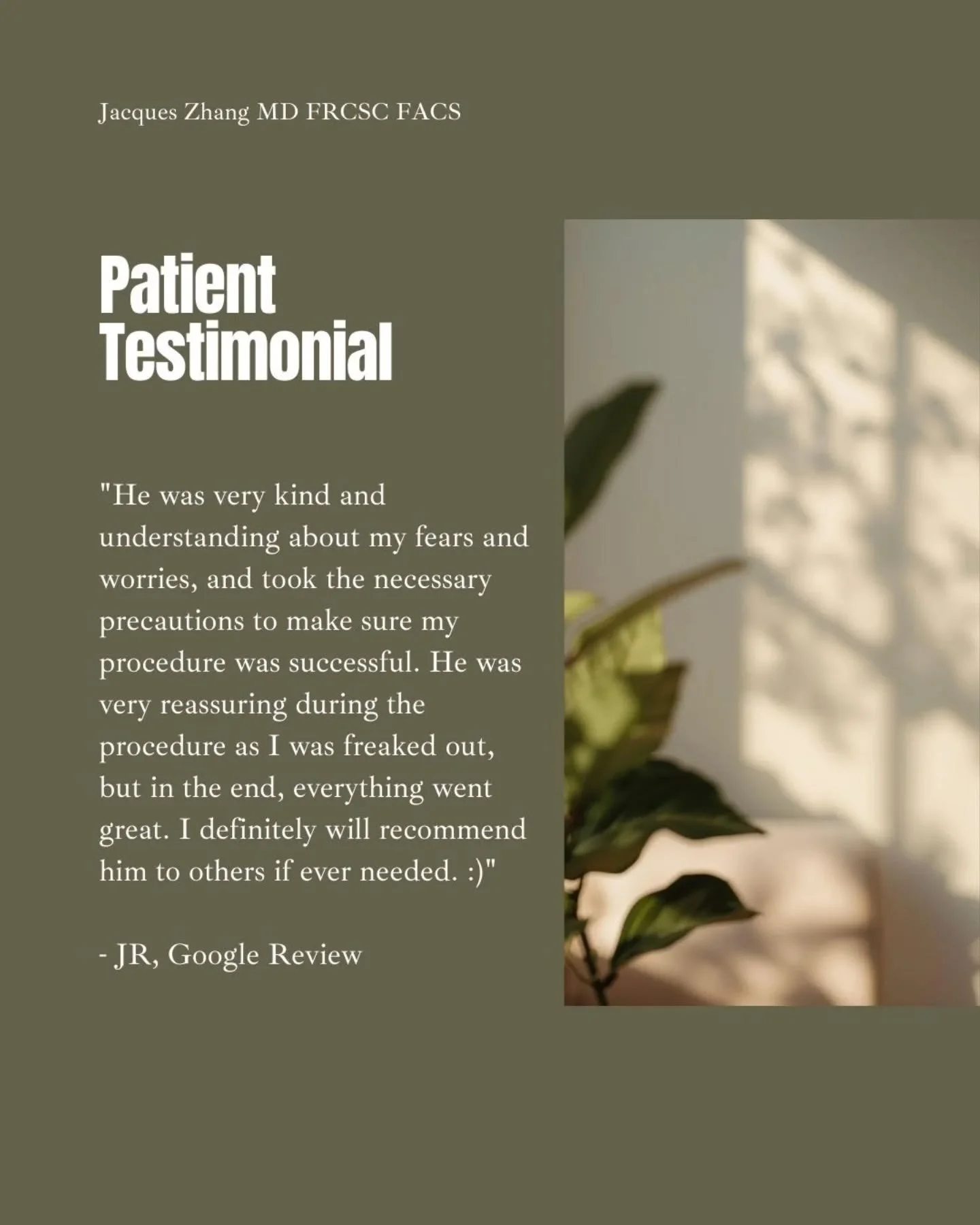 Ensuring every patient feels at ease, supported, and cared for - every step of the way. This is one of my top priorities.

To book a consultation:
🌐 drjacqueszhang.ca (link in bio)
📍 250 Keary St, New Westminster BC
📞 (778) 398-1232
🔥 
#DrJacques