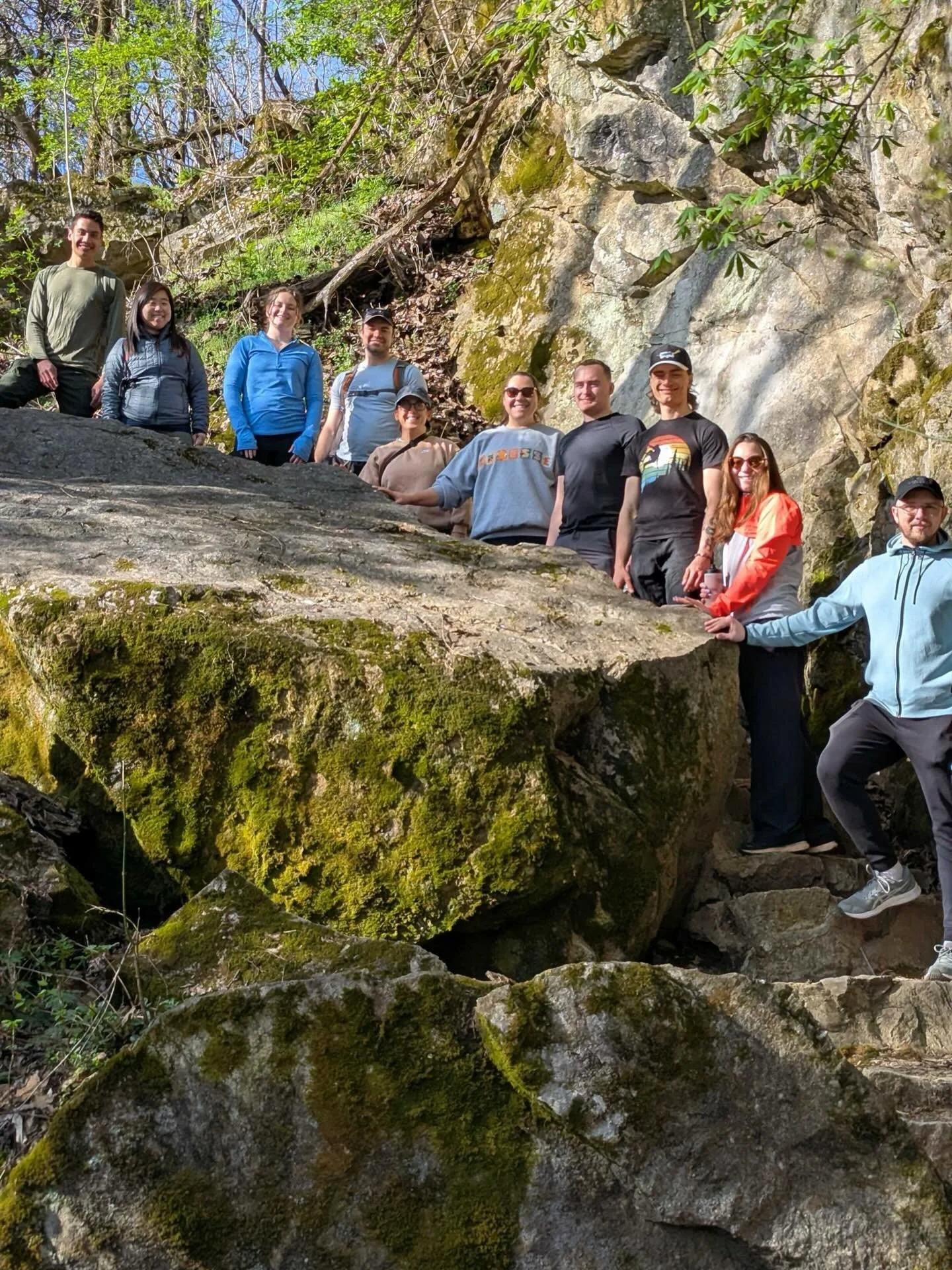 Our YPK Outdoor Affinity Group hit the trails for their first hike of the year at Ijams Nature Center 🌿🥾 #outdoor #hiking #knoxville #youngprofessionals