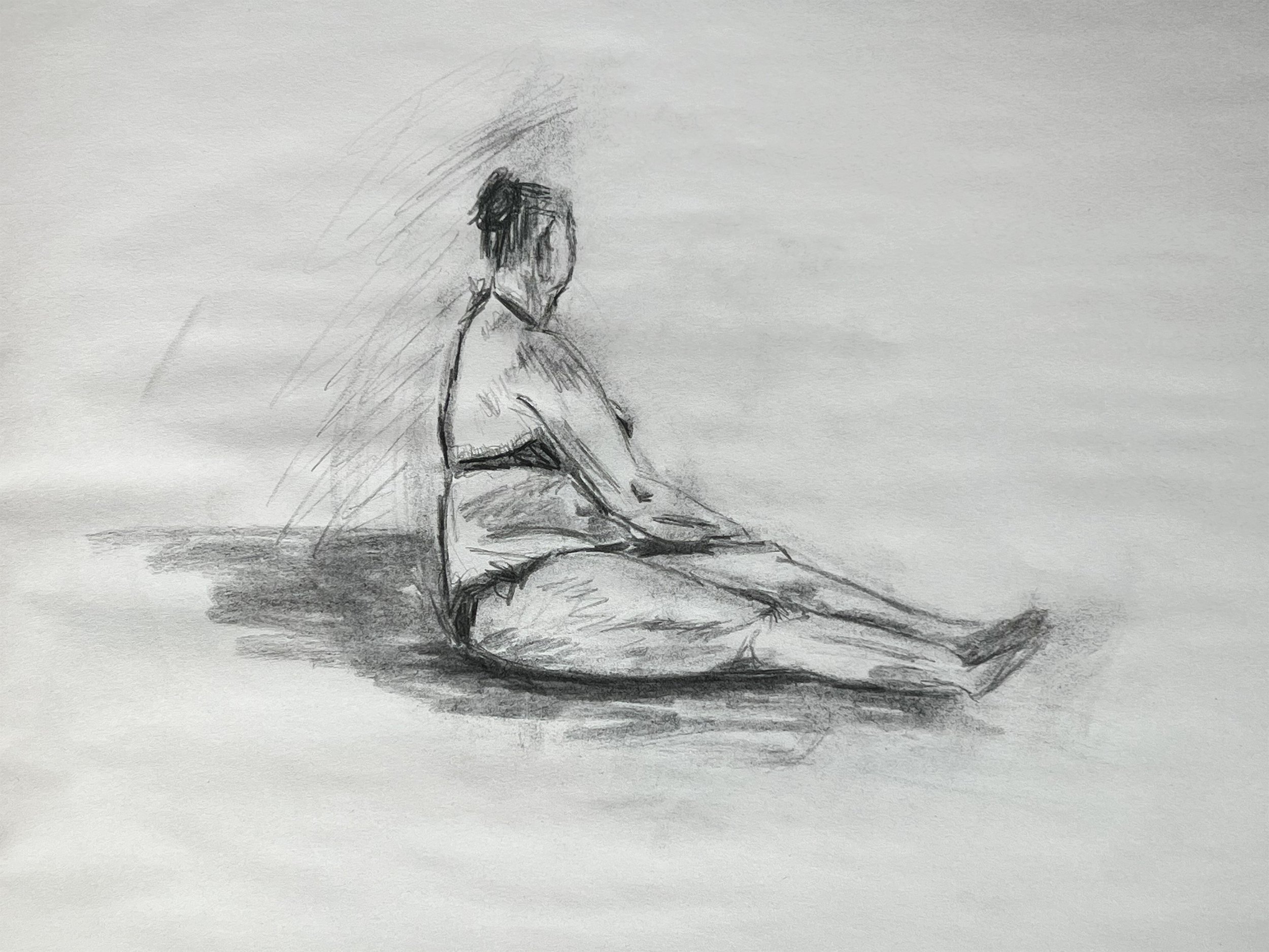Live model 20 minute figure drawing 1