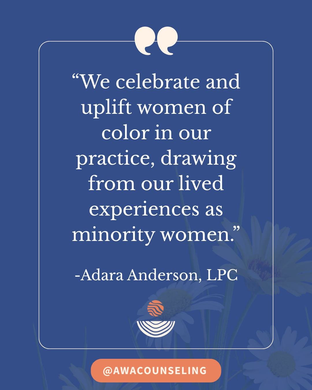 ✨ At AWA Counseling Services, we celebrate and uplift women of color&mdash;because your voice, your healing, and your joy matter. ✨

We&rsquo;re here to hold space for your growth, rest, and empowerment&mdash;always. 💛

#WomenOfColor #MentalHealthMa
